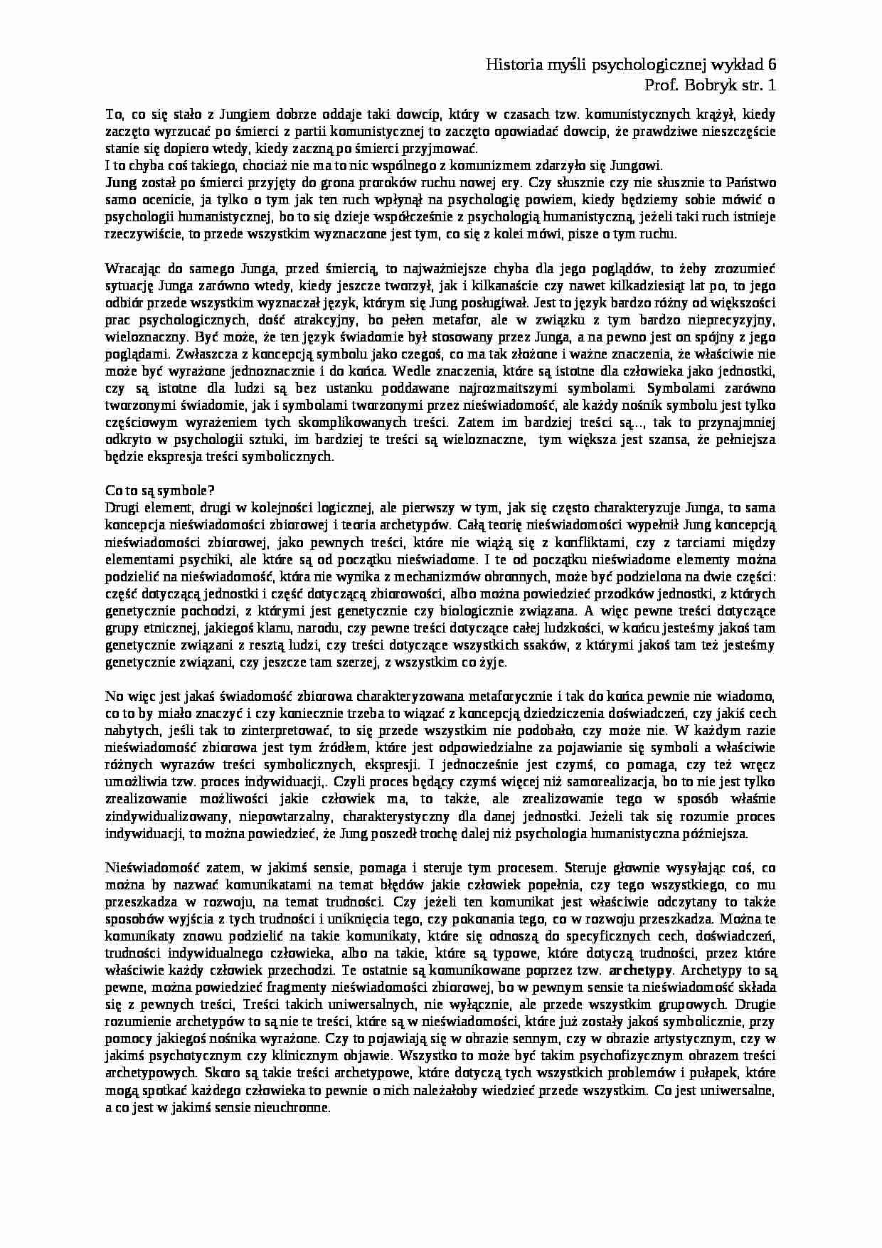 Jung - omówienie - strona 1