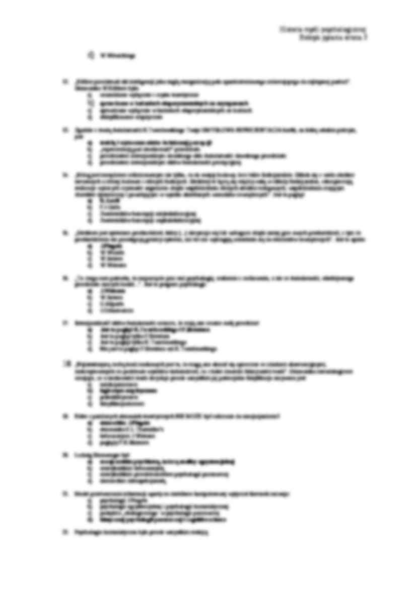 Historia myśli psychologicznej - pytania  - strona 2