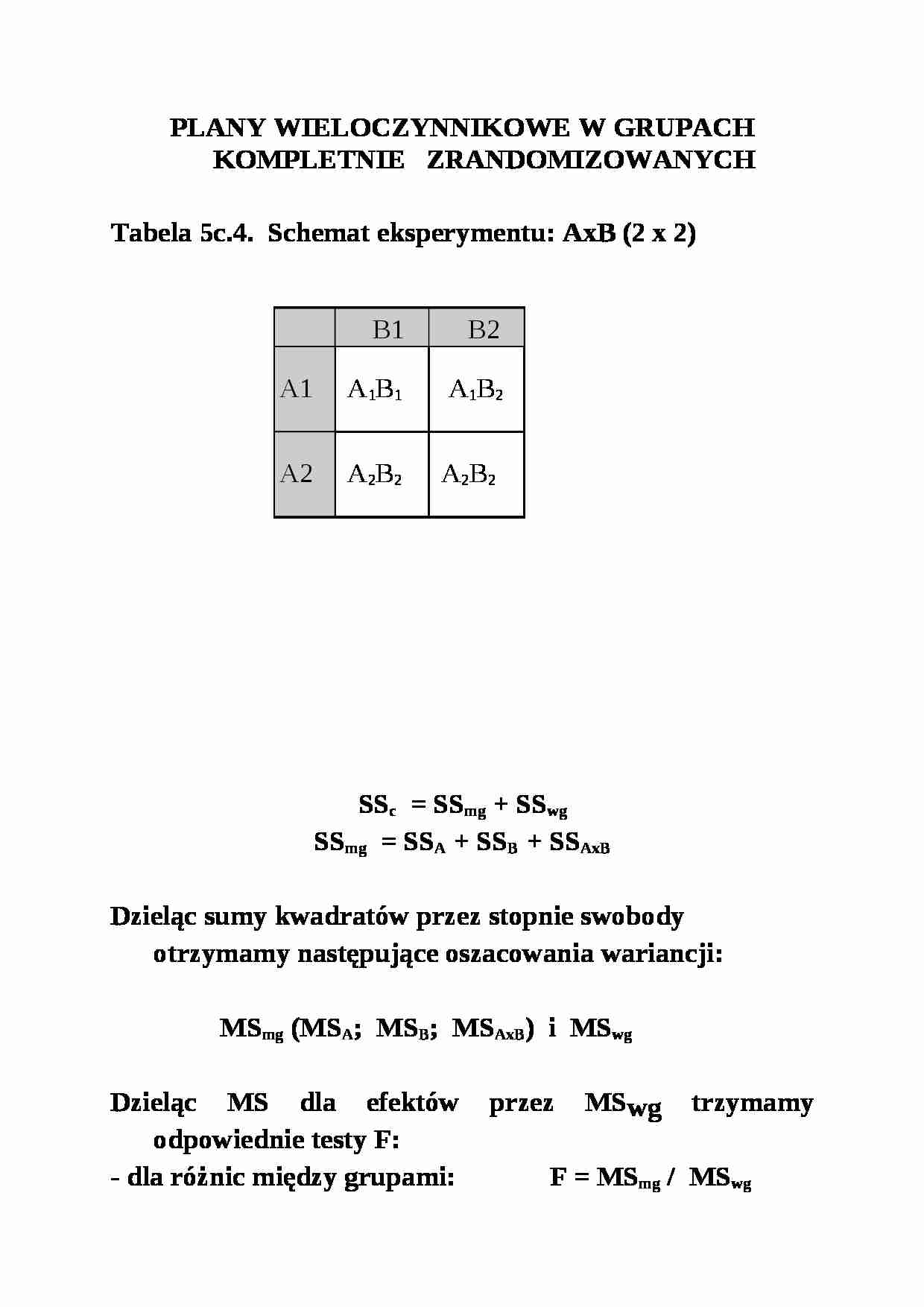 Plany wieloczynnikowe - omówienie - strona 1