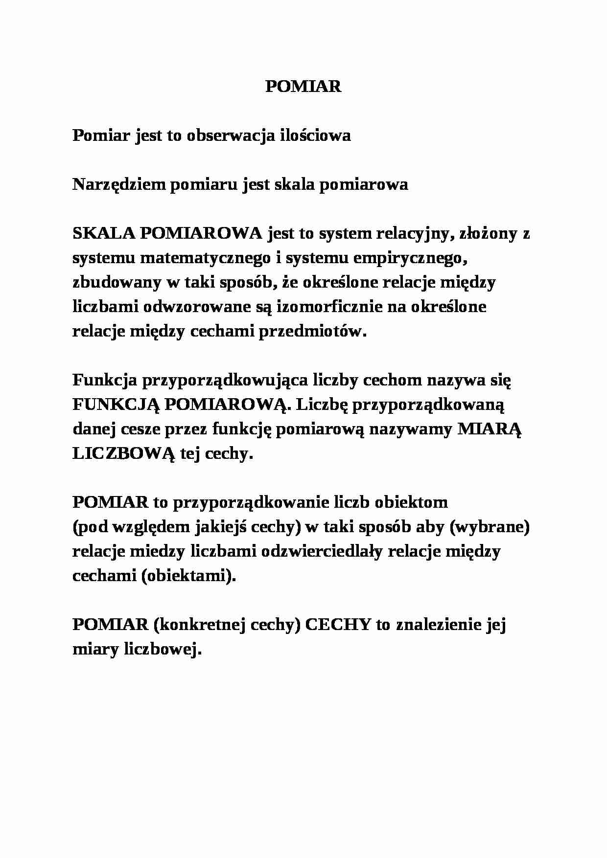 Pomiar - omówienie - Skala - strona 1