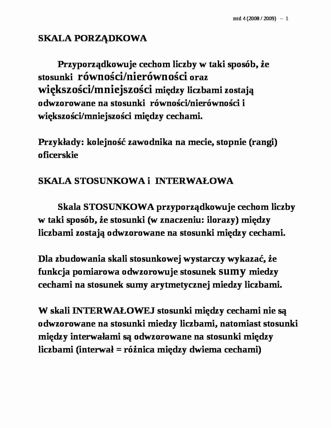 Skala porządkowa - omówienie - strona 1