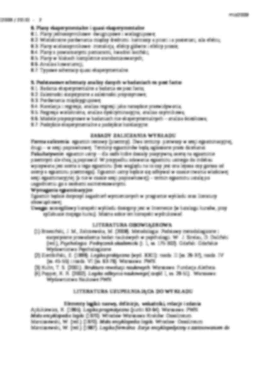 Metodologia - spis zagadnień - strona 2