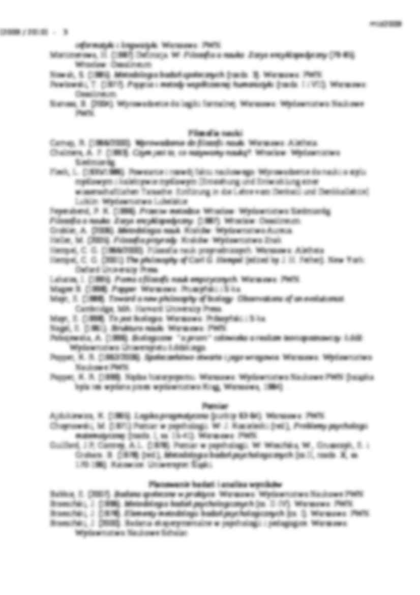 Metodologia - spis zagadnień - strona 3