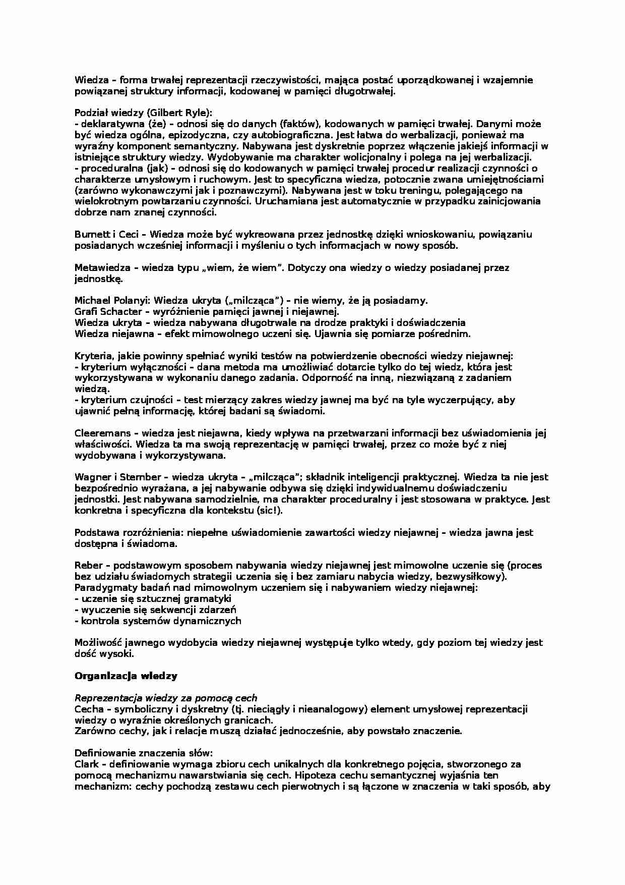 Wiedza - omówienie - strona 1