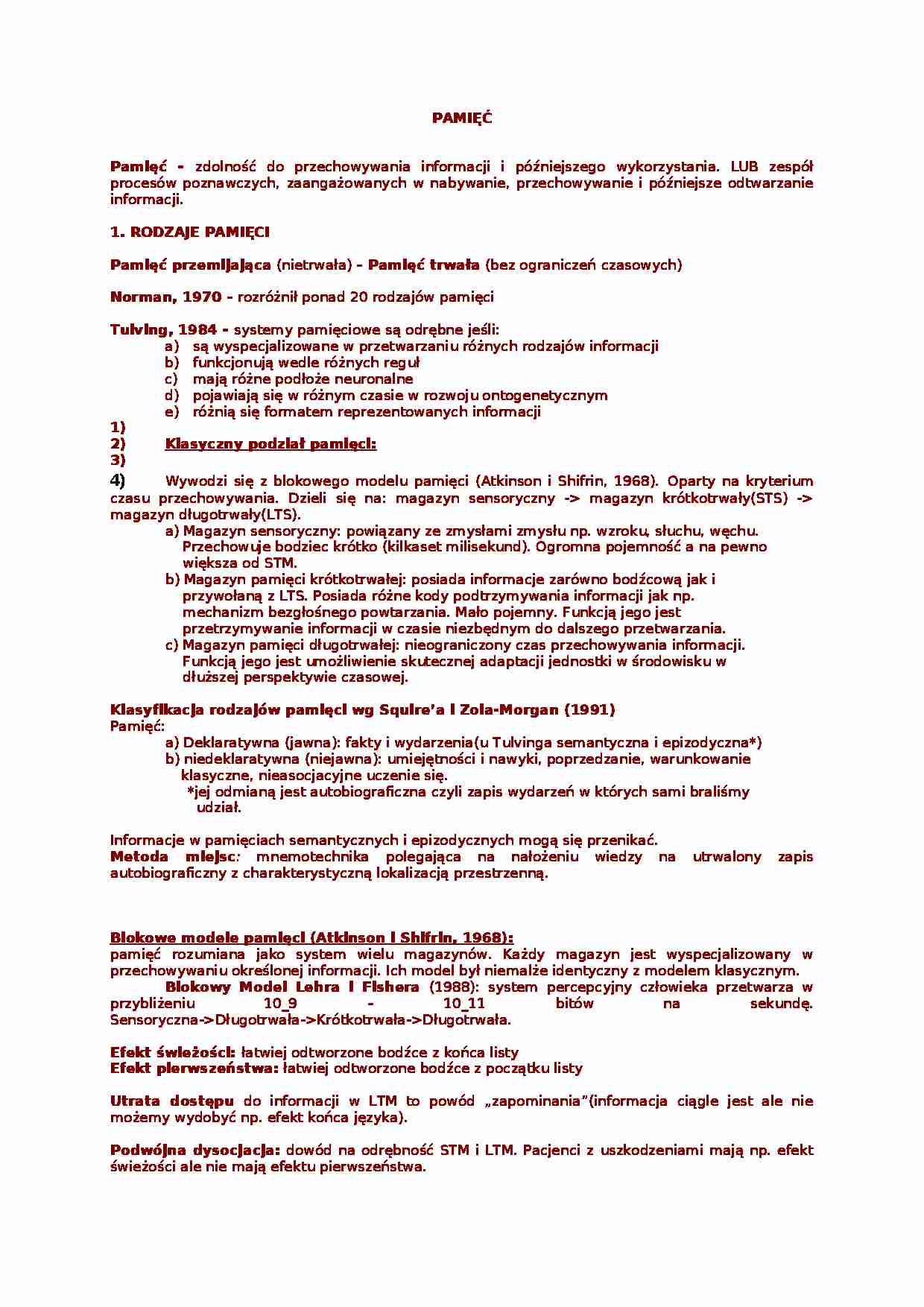 Pamięć - omówienie - strona 1