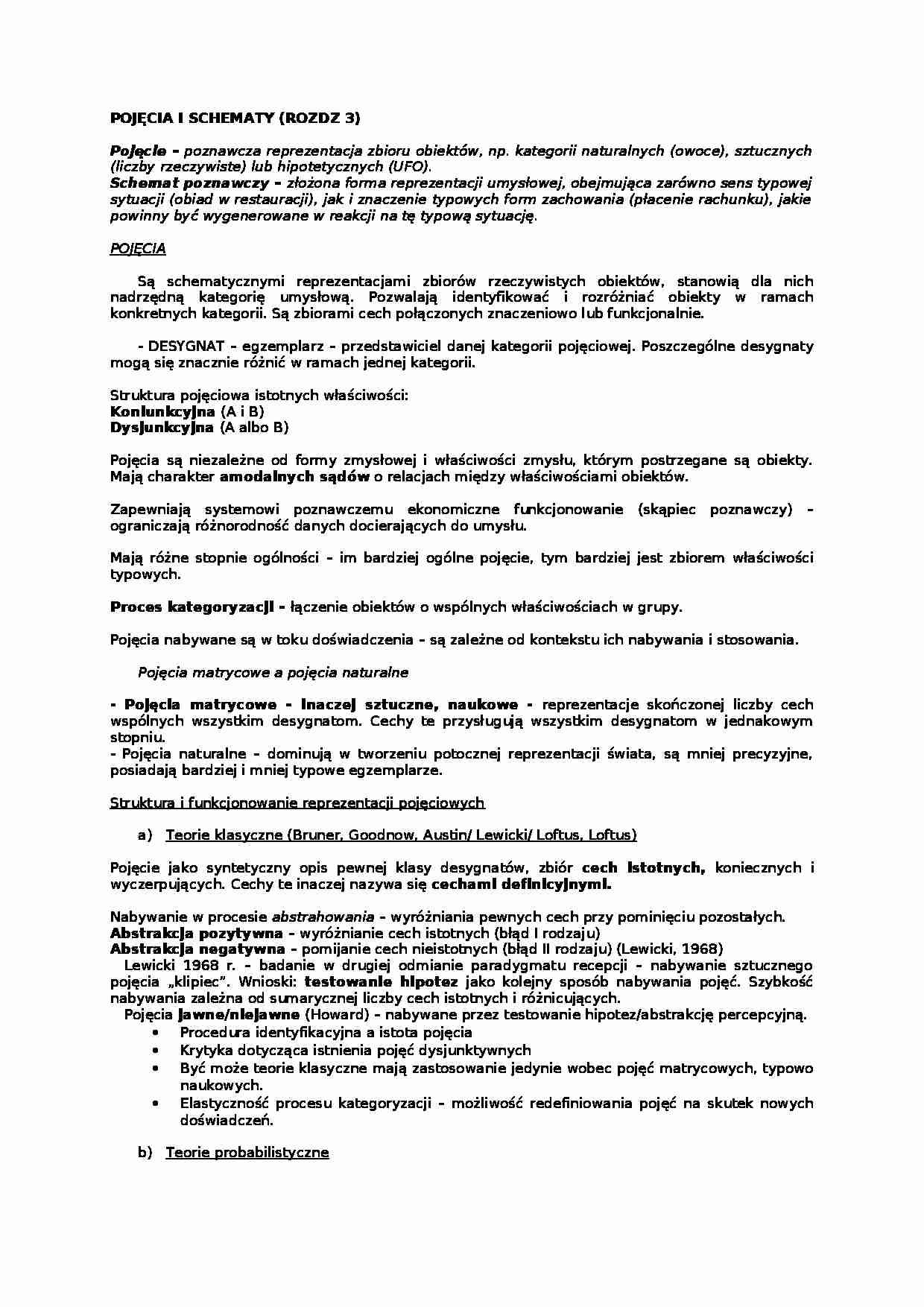 Pojęcia i schematy - omówienie - strona 1