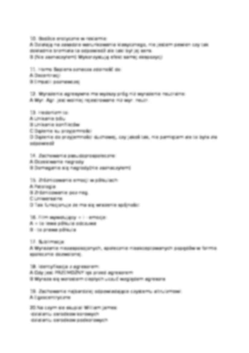 Psychologia motywacji - pytania - strona 2