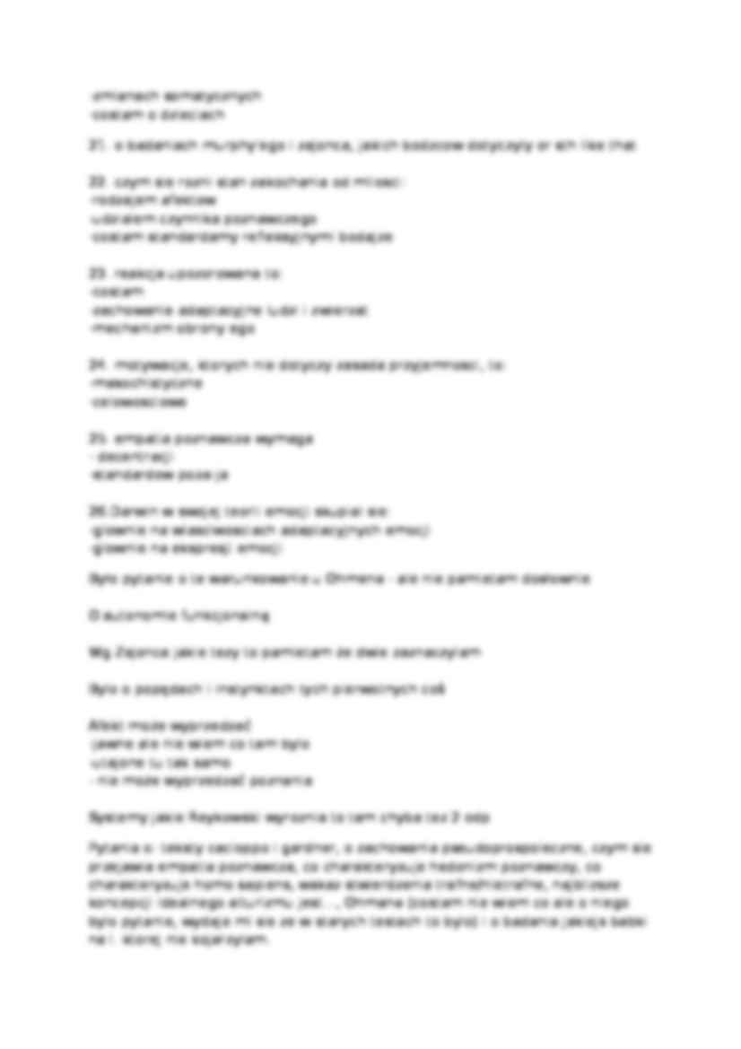 Psychologia motywacji - pytania - strona 3