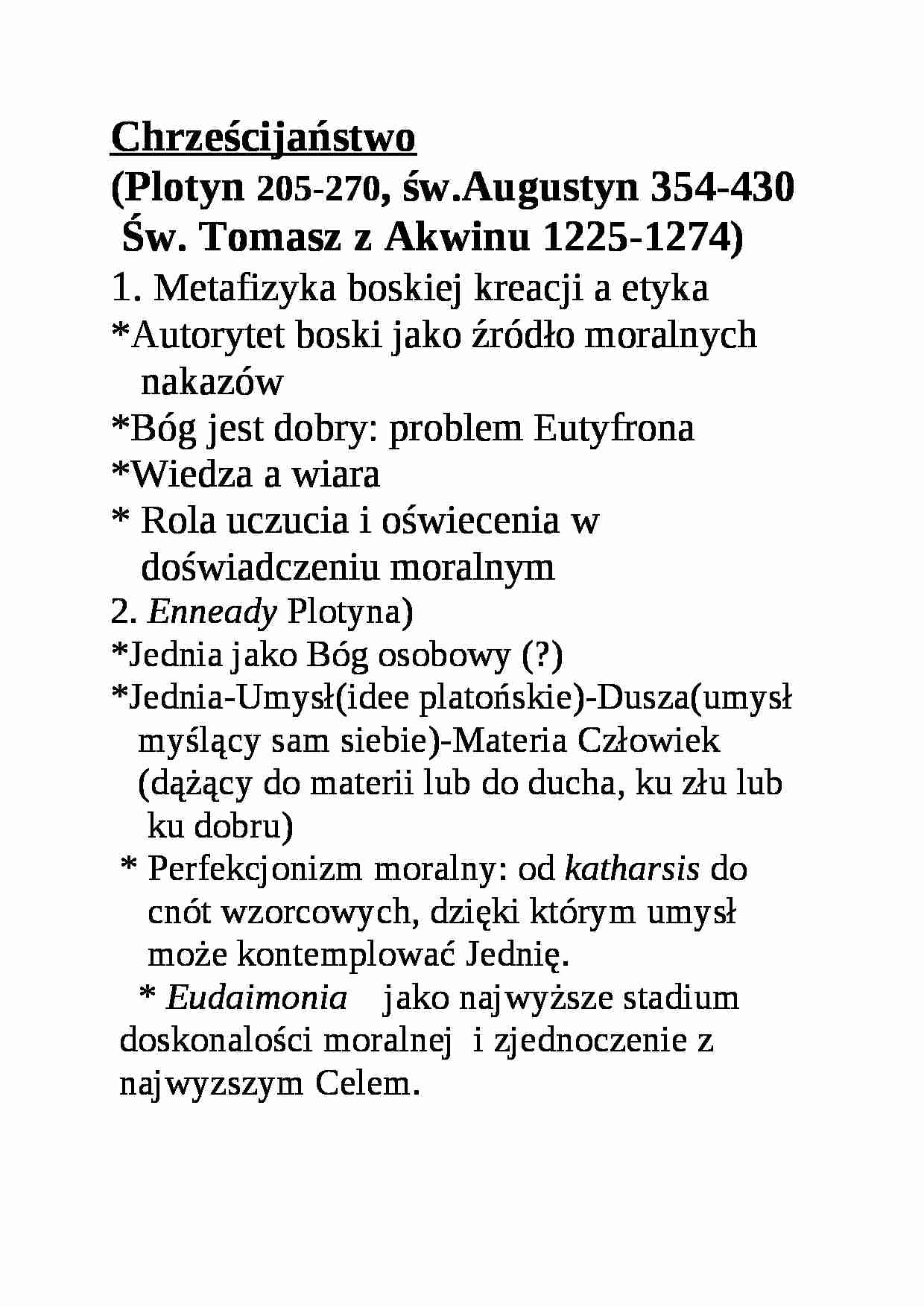 Chrześcijaństwo - omówienie - strona 1