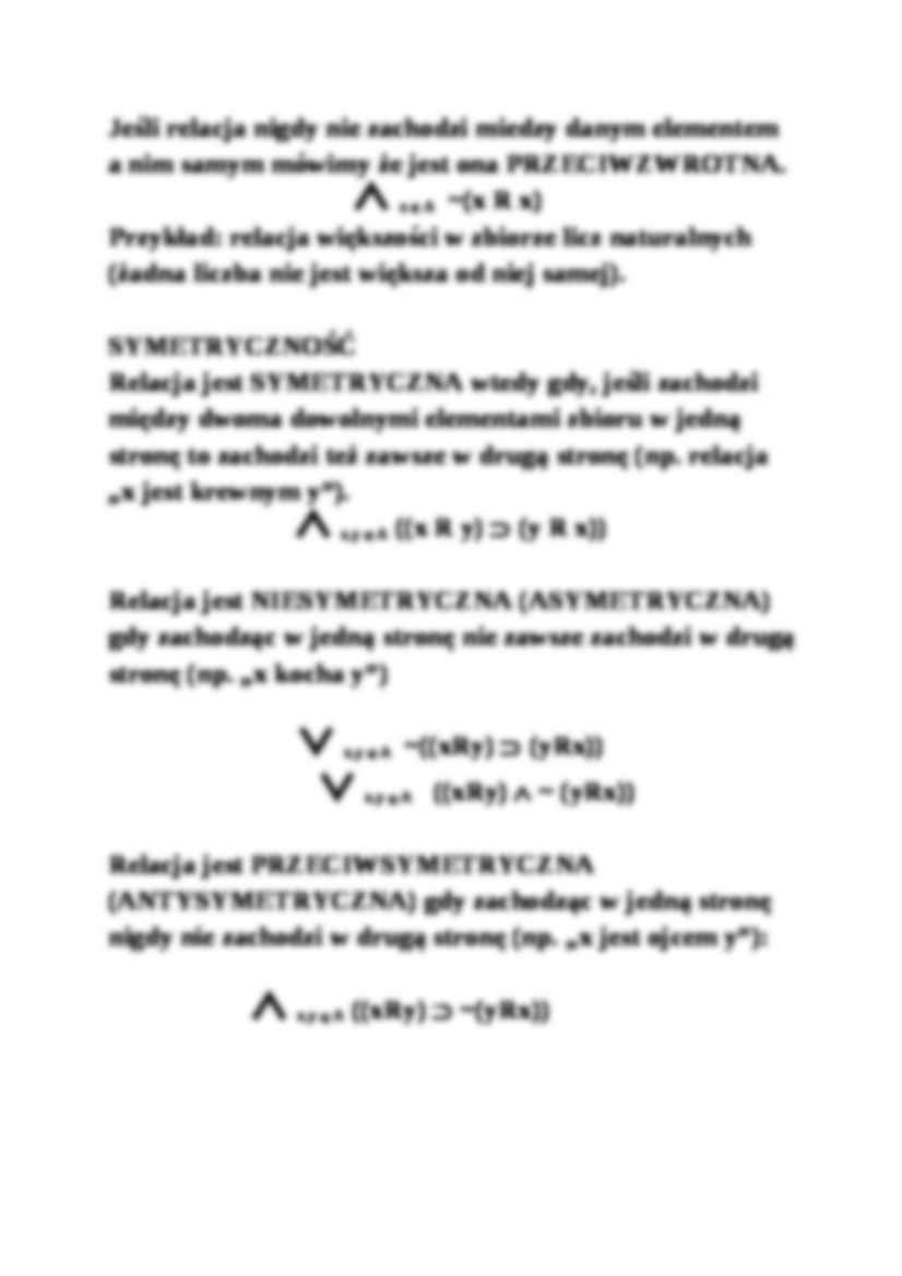 Elementy teorii relacji - omówienie - strona 3