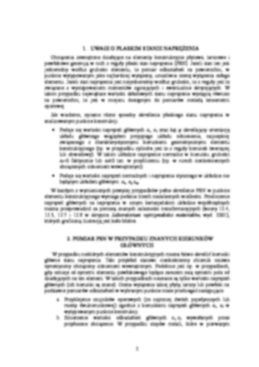 Pomiary odkształceń i odprężeń - laboratorium - strona 2