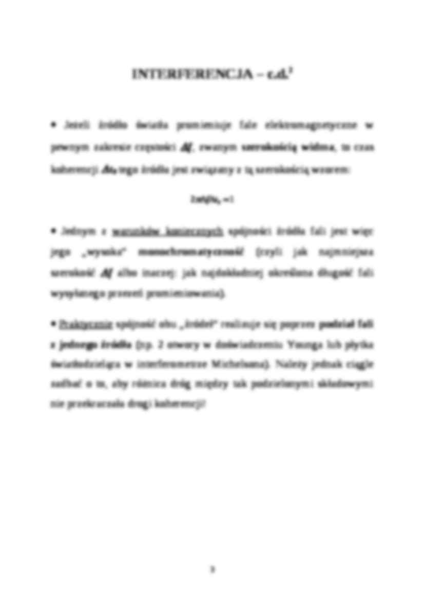 Wykład - interferencja i dyfrakcja - strona 3