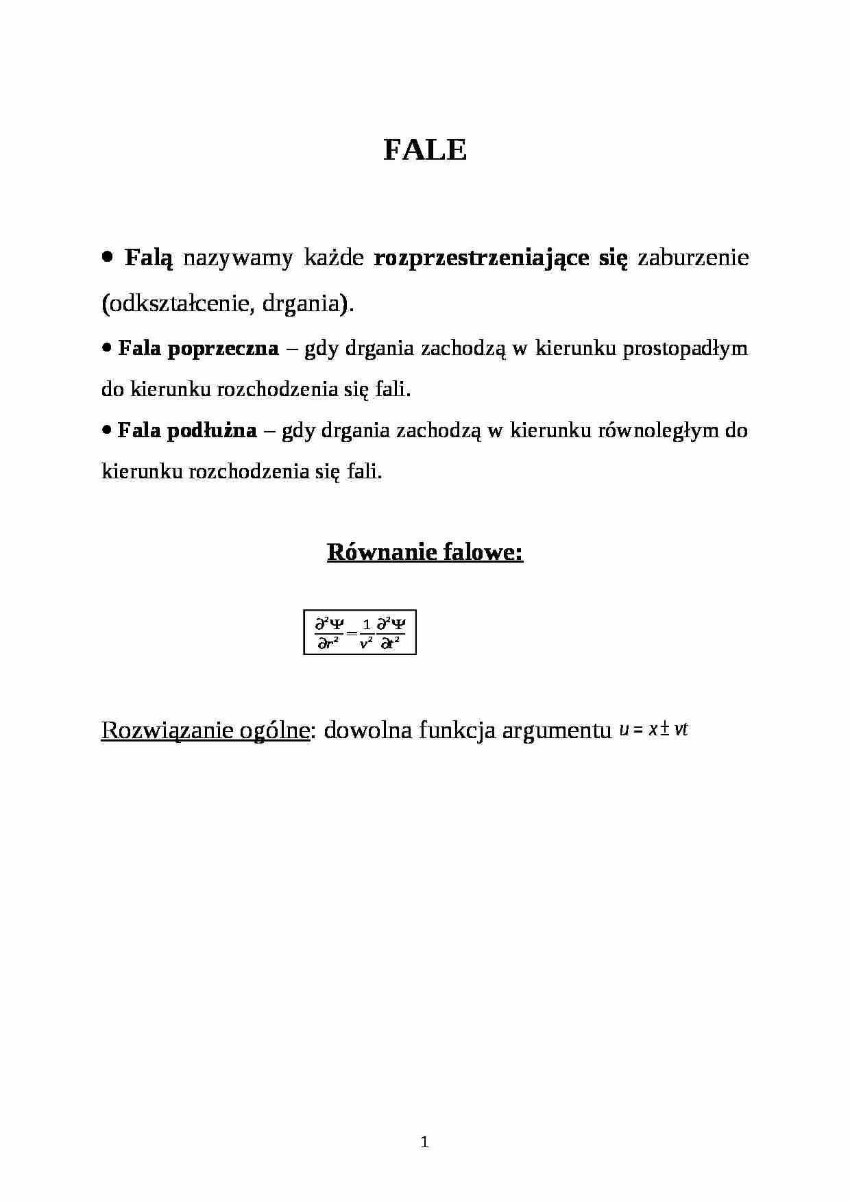 Wykład - rodzaje fal - strona 1