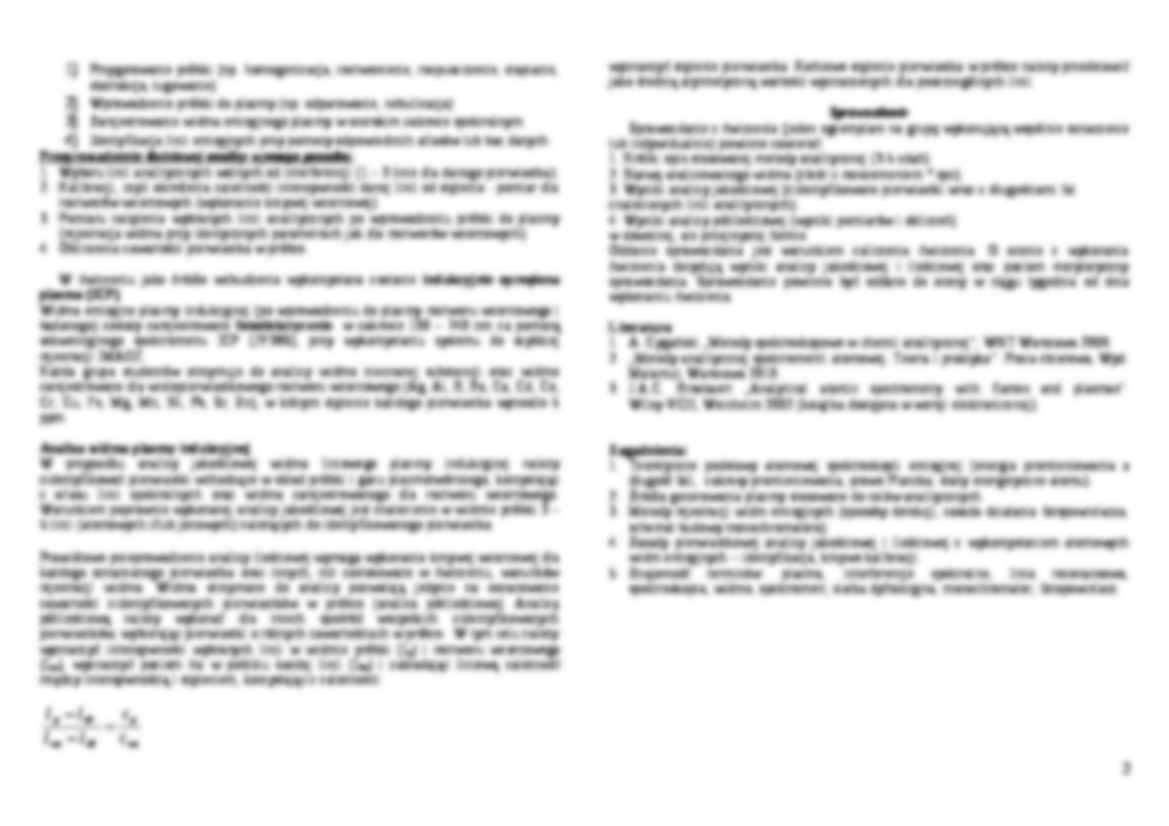Wykład - spektrometria amisyjna - strona 2