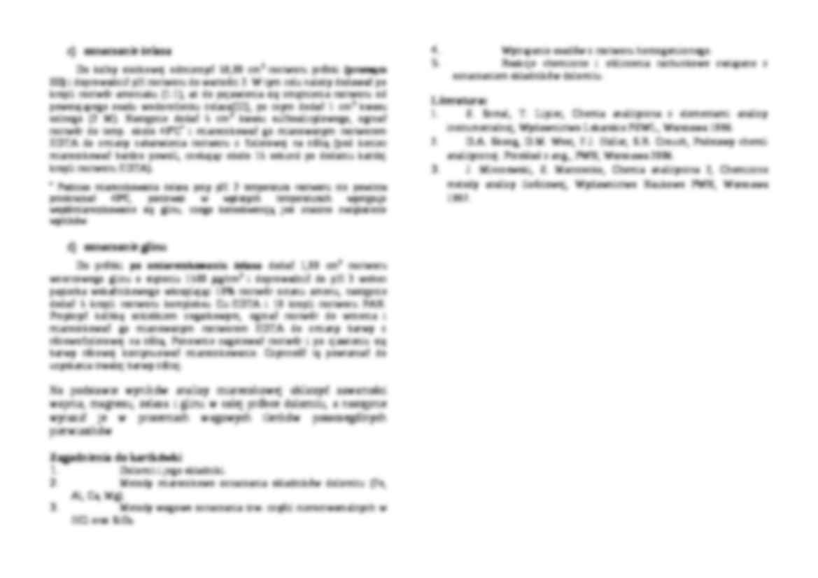 Analiza chemiczna dolomitu - ćwiczenia - strona 2