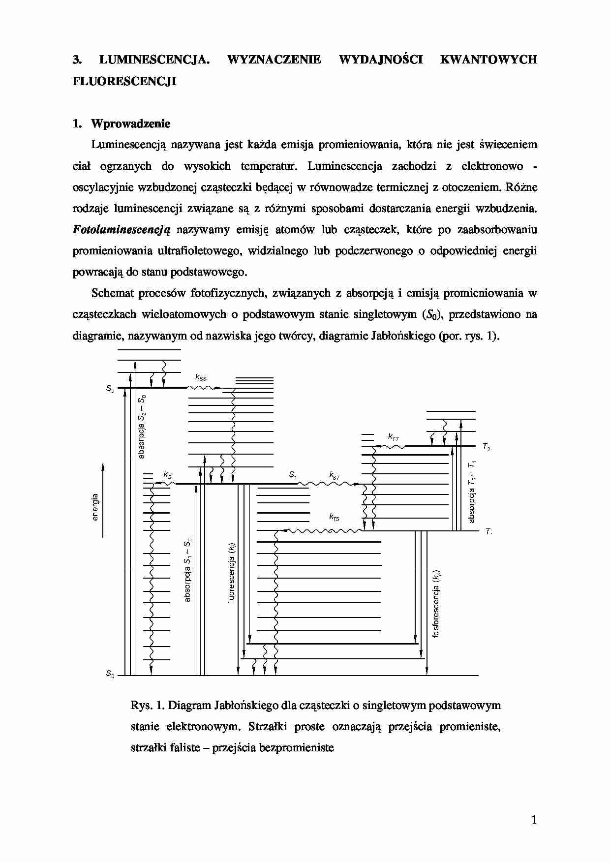 Luminescencja - ćwiczenia - strona 1