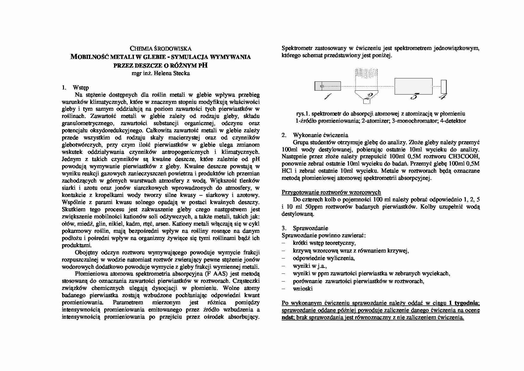 wykład - mobilność metali w glebie - strona 1