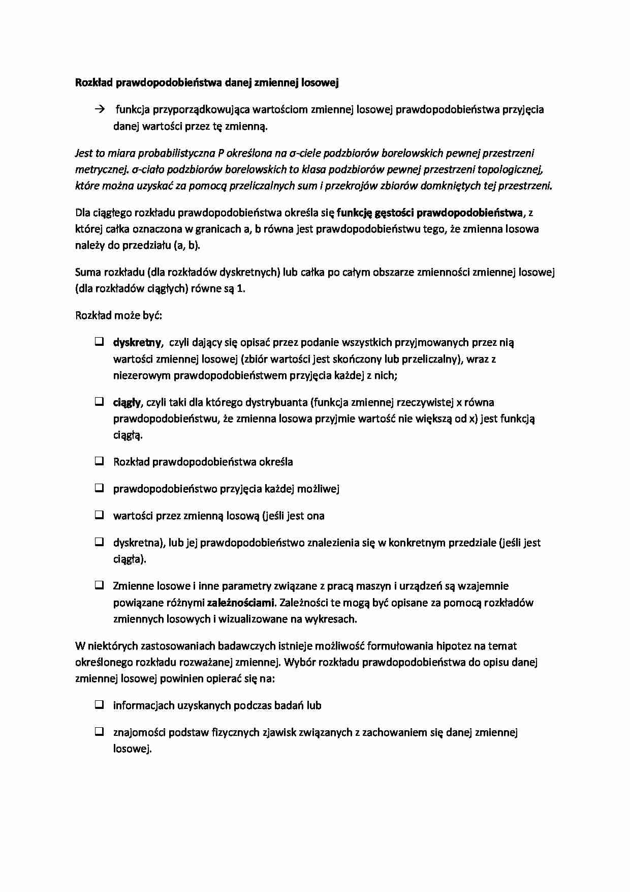 Rozkład prawdopodobieństwa danej zmiennej losowej - omówienie - strona 1
