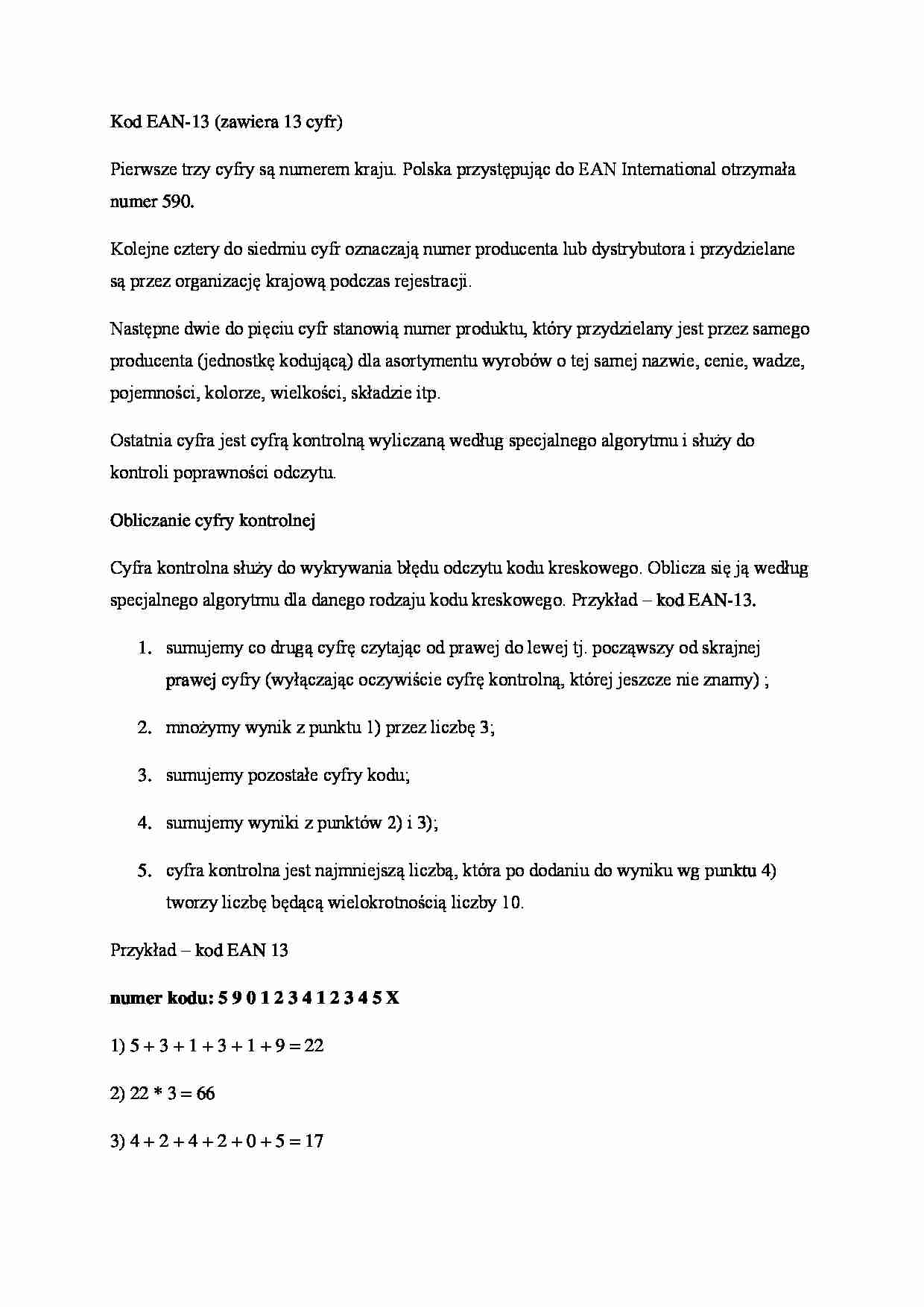 EAN-13 - omówienie - strona 1