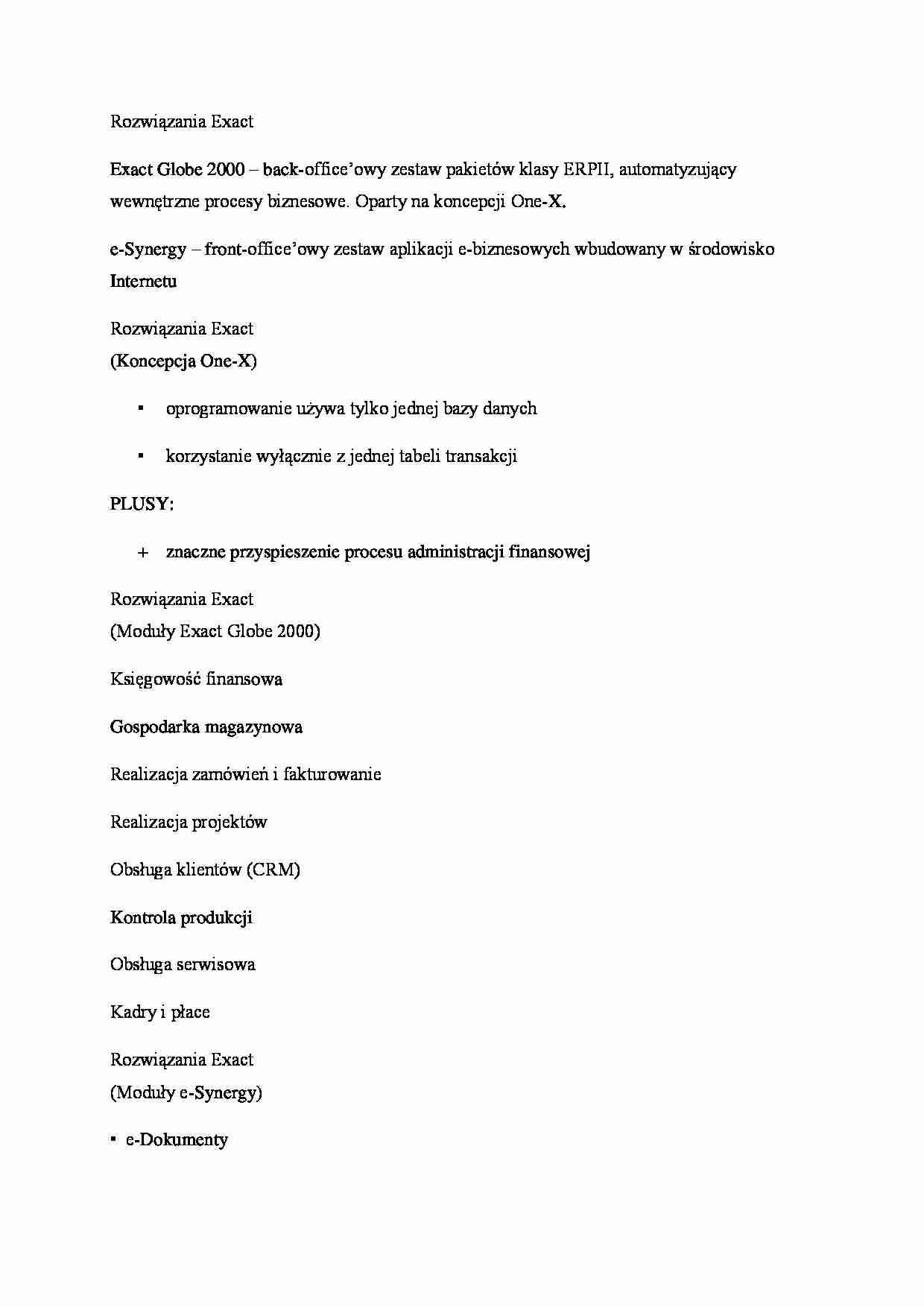 Exact - omówienie - strona 1