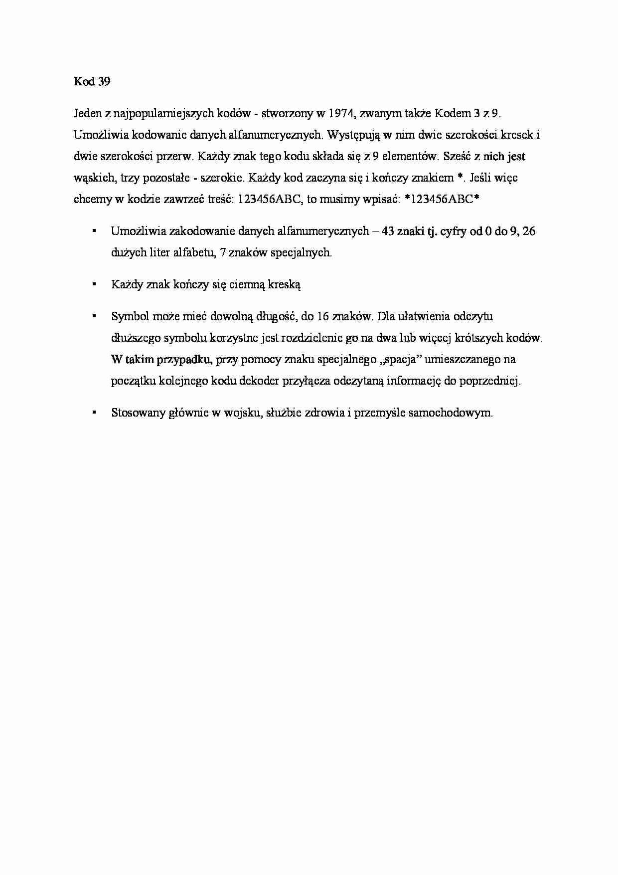Kod 39 - omówienie - strona 1