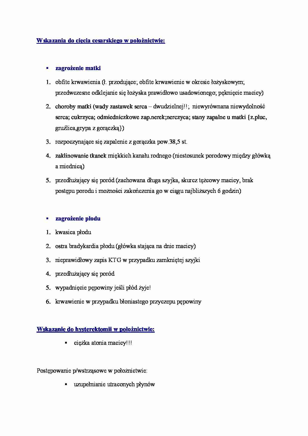 cięcie cesarskie - omówienie - strona 1