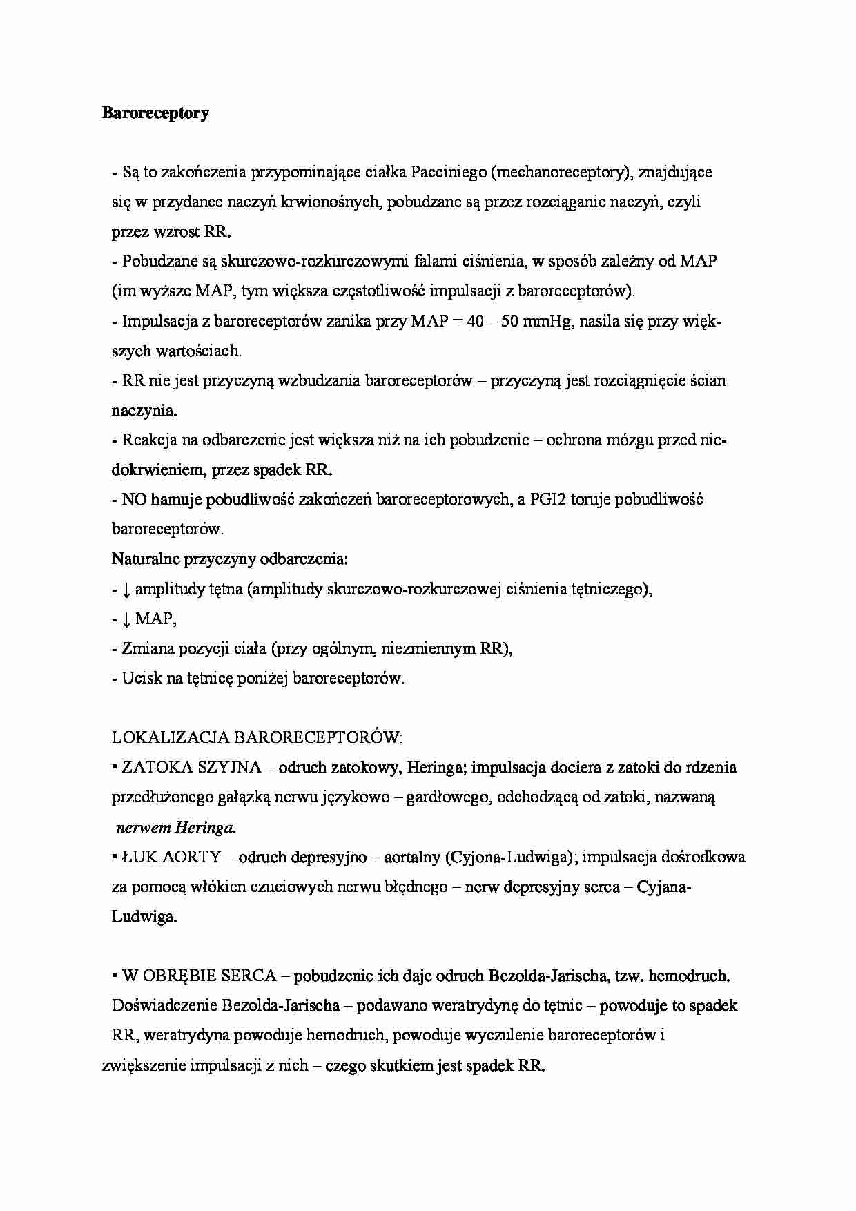 Baroreceptory - omówienie - strona 1