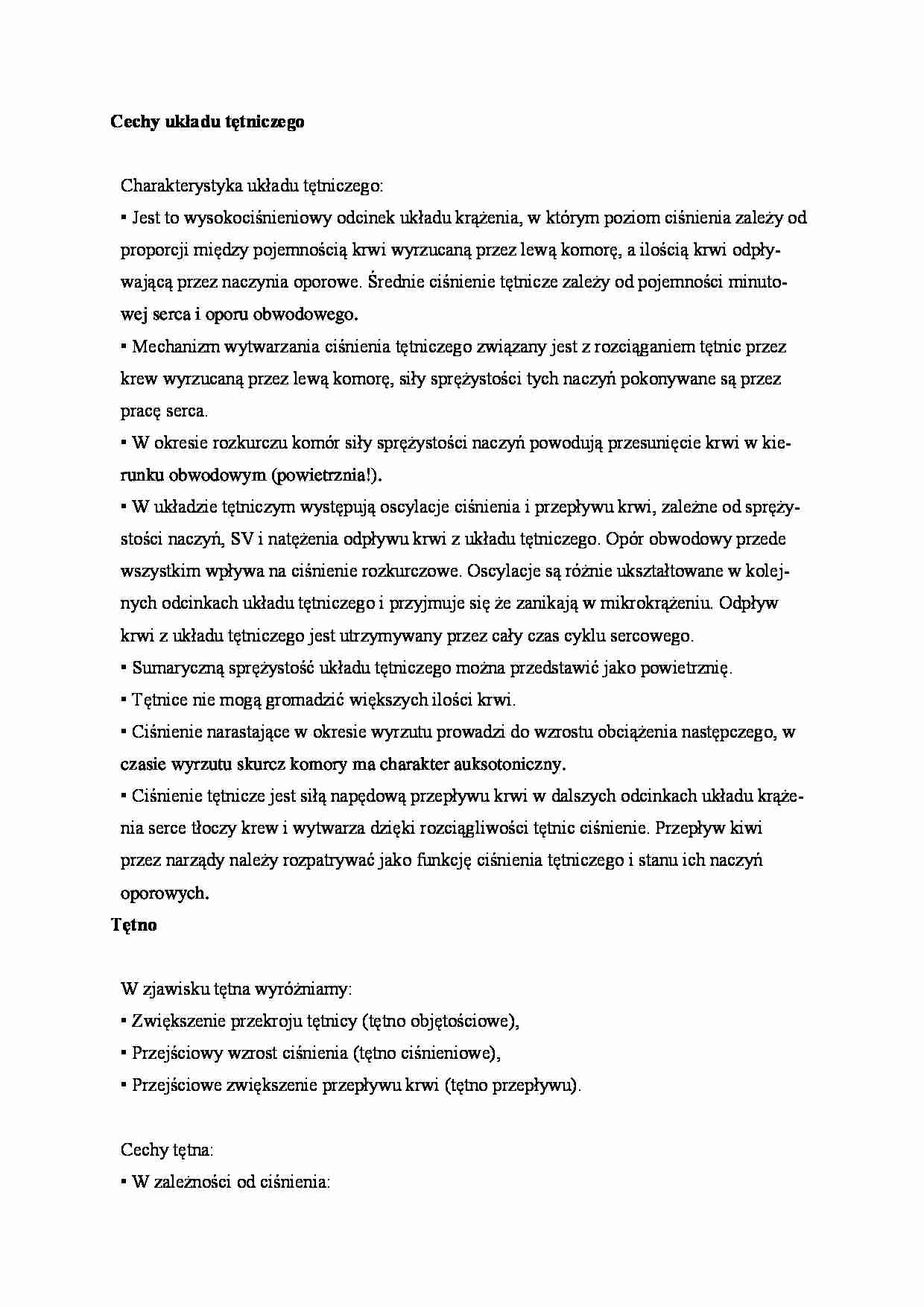 Cechy układu tętniczego - omóienie - strona 1