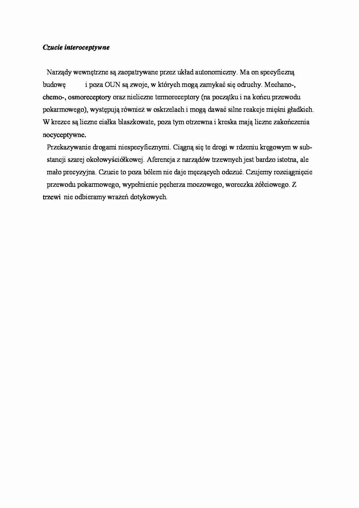 Czucie interoceptywne - omówienie - strona 1