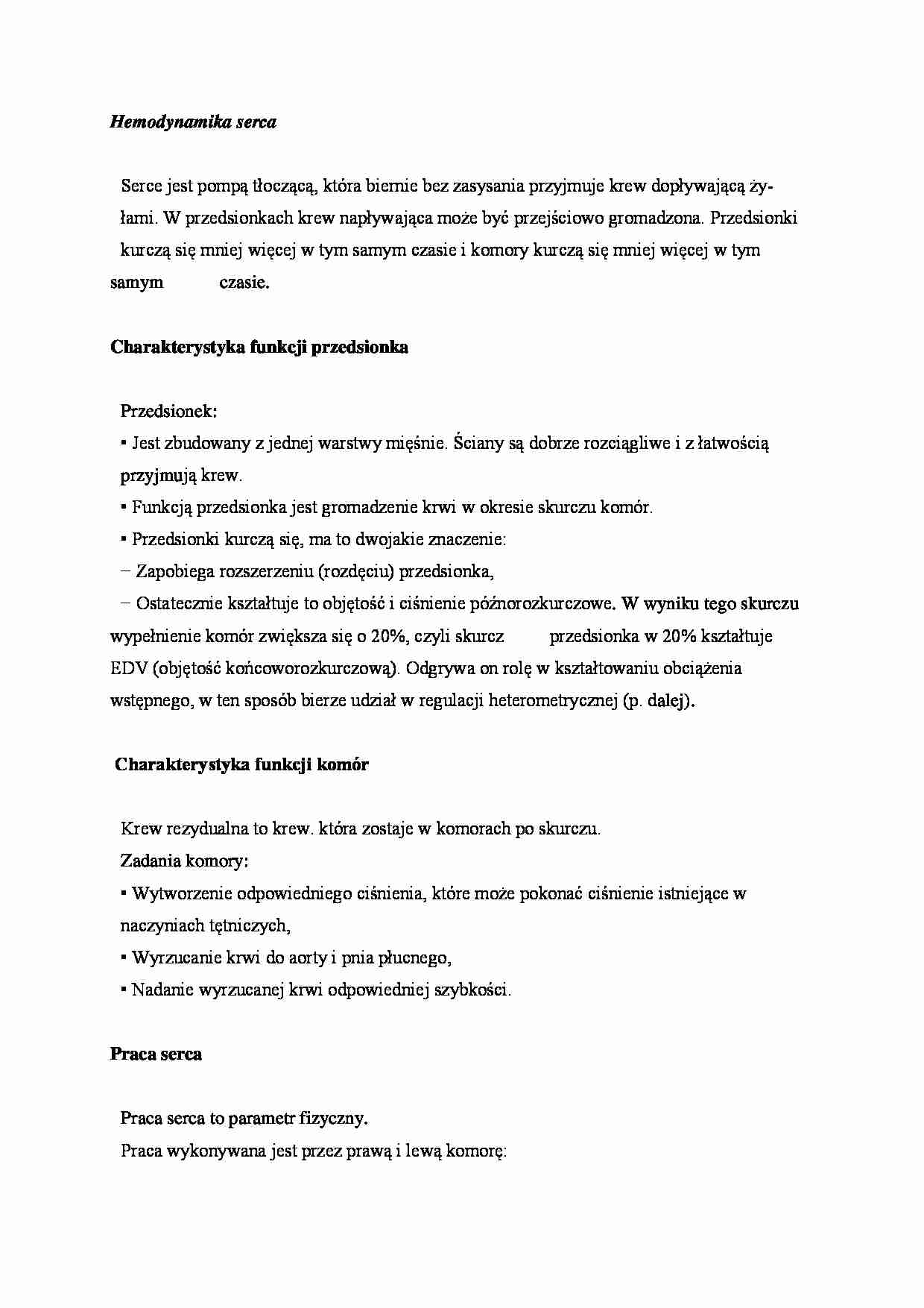 Hemodynamika serca - omówienie - strona 1