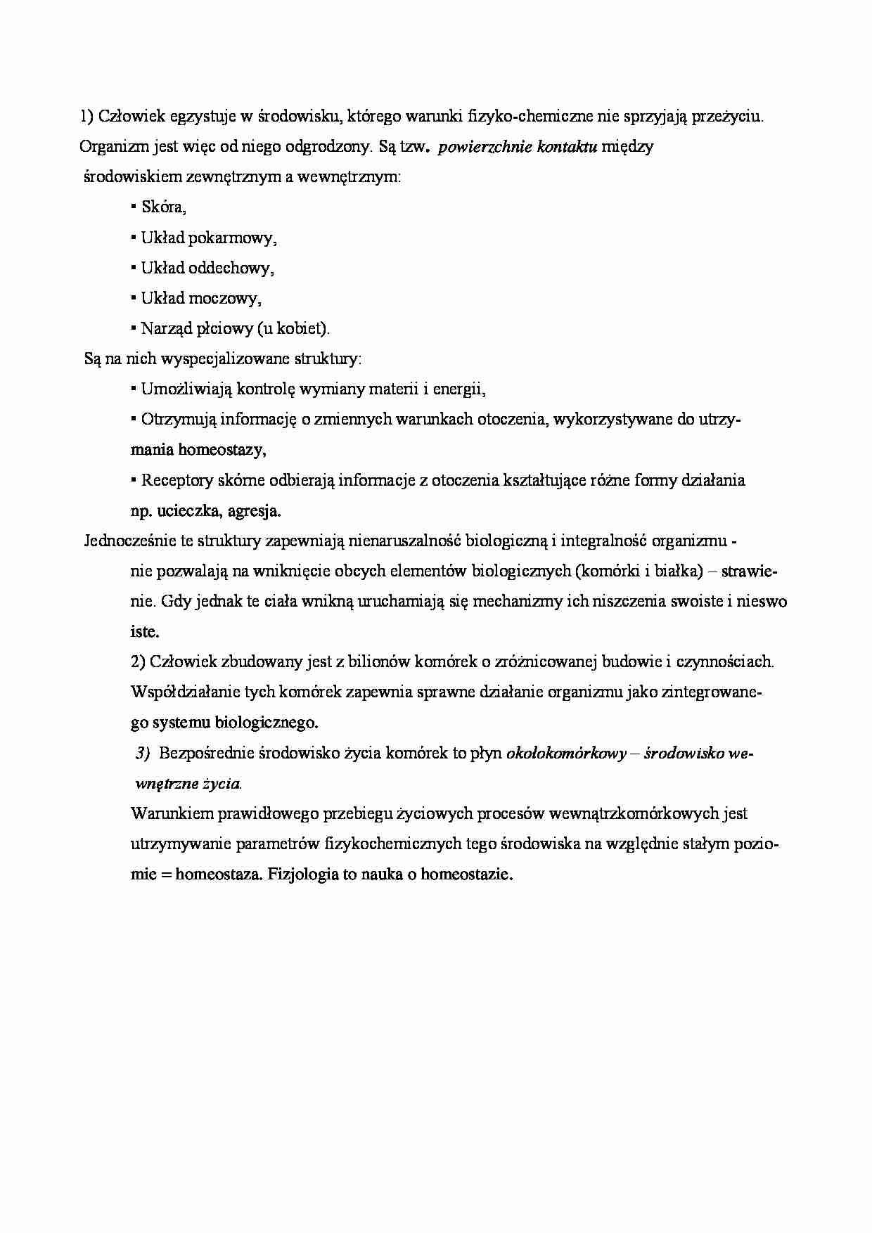Fizjologia - informacje ogólne - strona 1