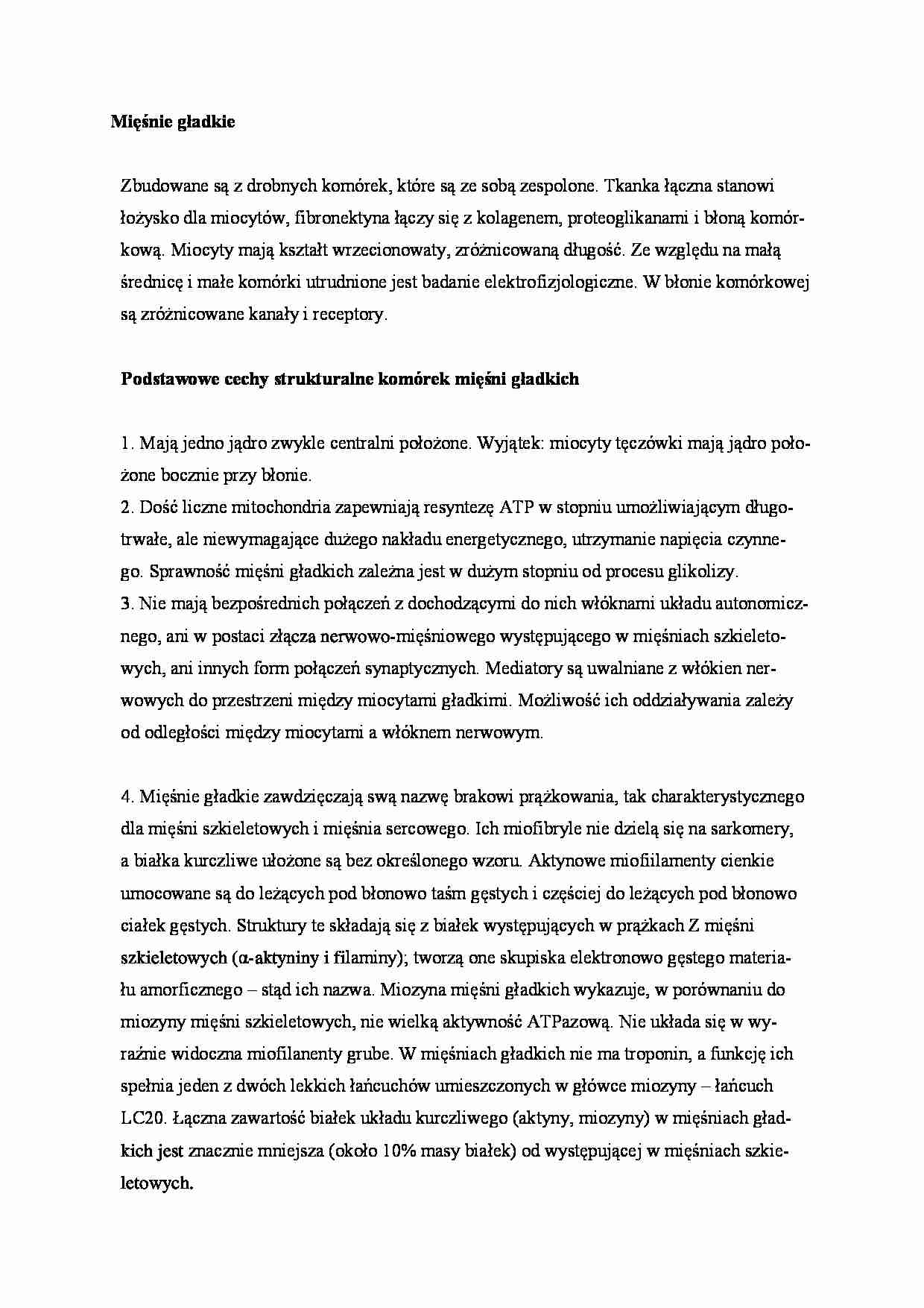 Mięśnie gładkie - omówienie - strona 1