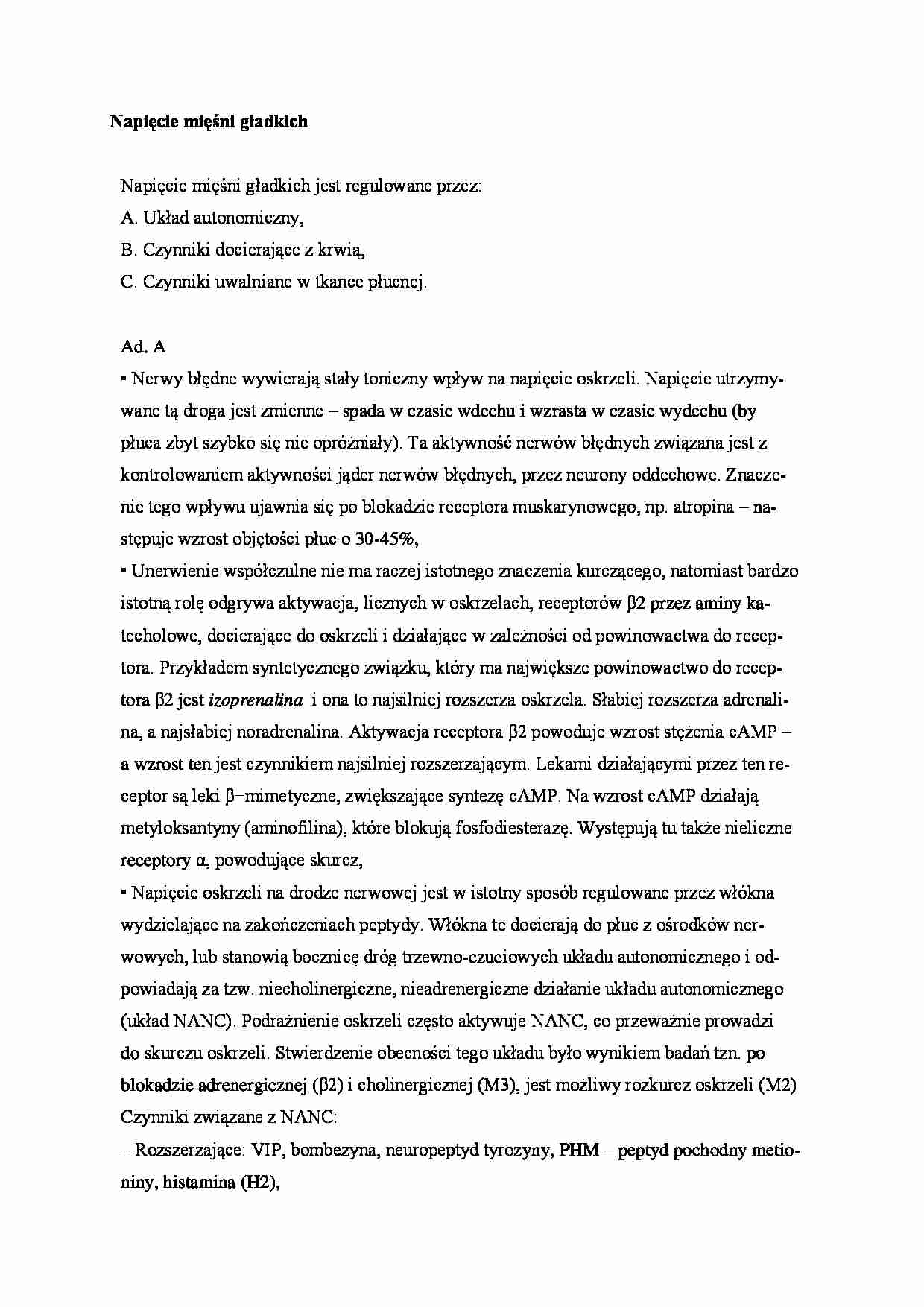 Napięcie mięśni gładkich - omówienie - strona 1