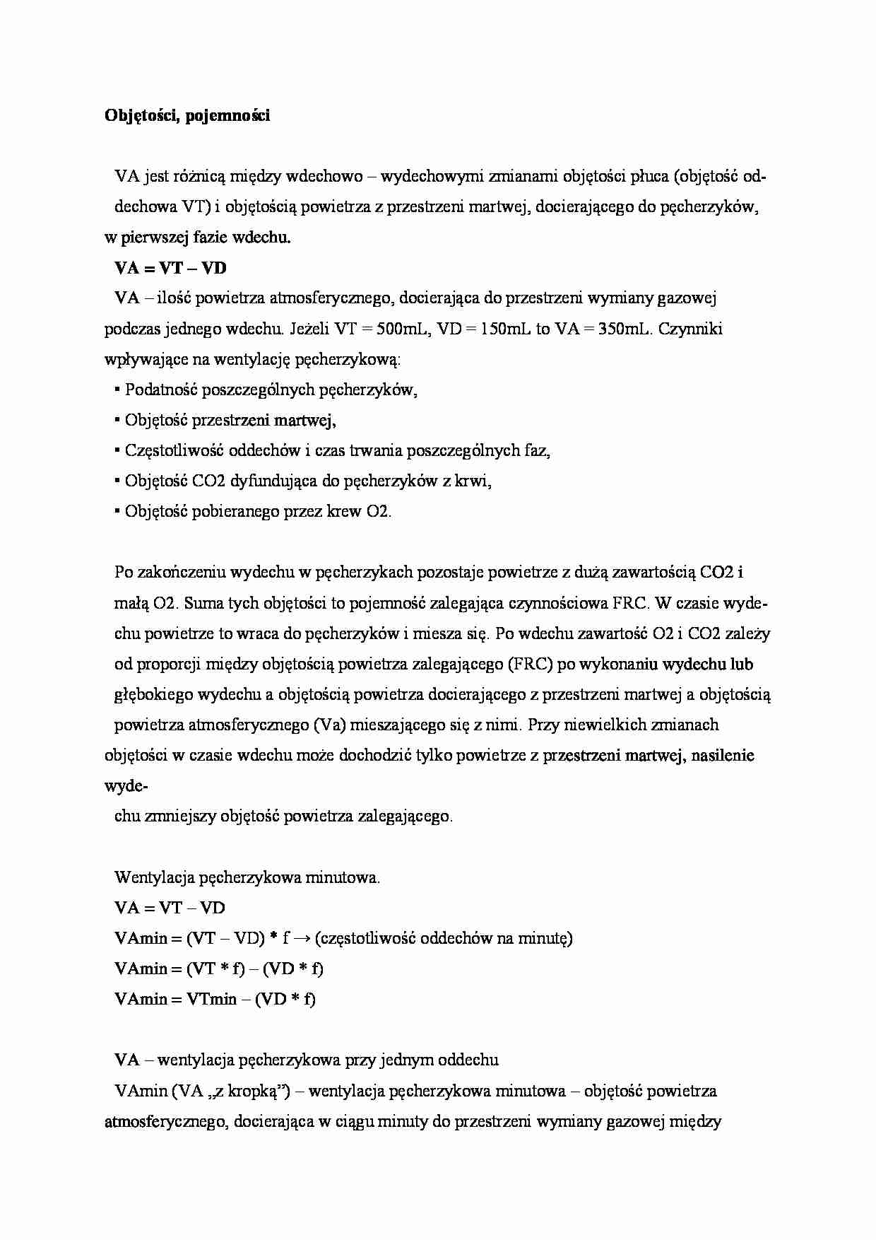 Objętości, pojemności - omówienie - strona 1