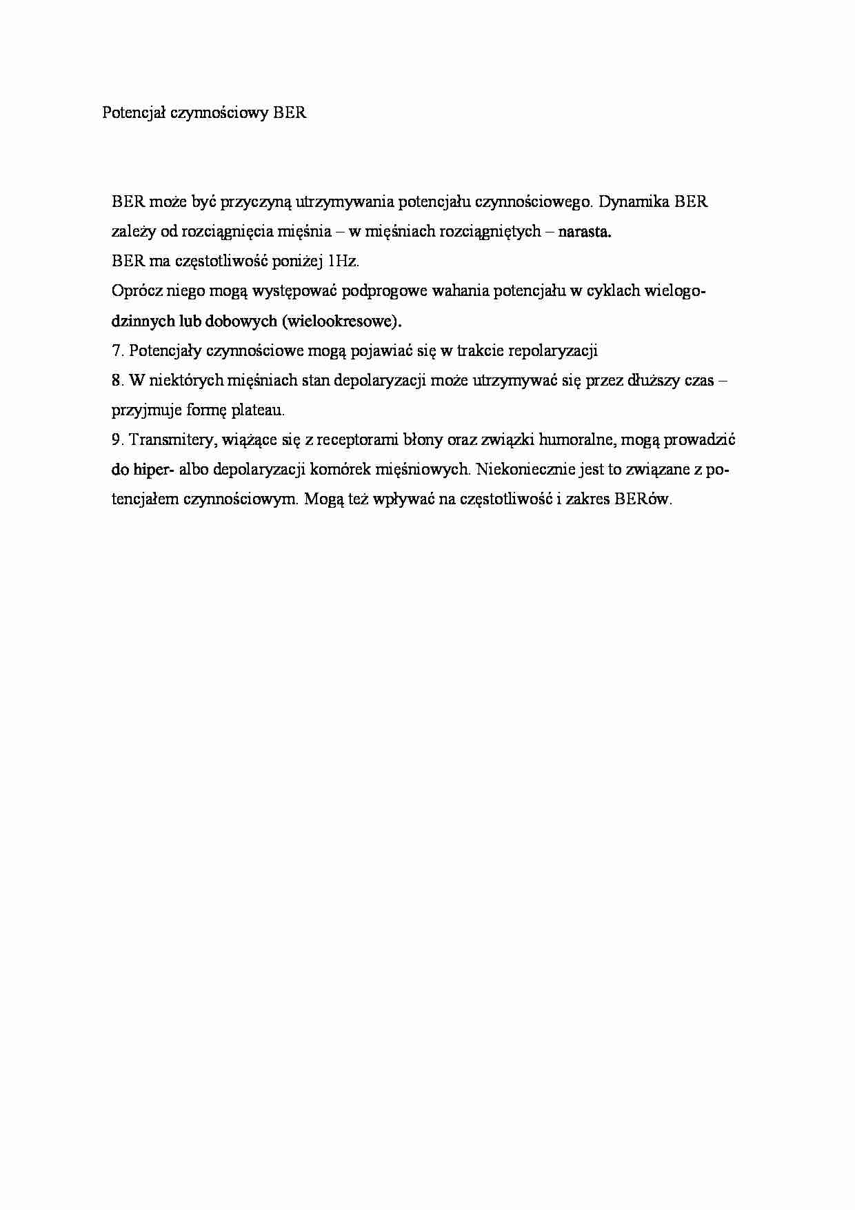 Potencjał czynnościowy BER BER - omówienie - strona 1