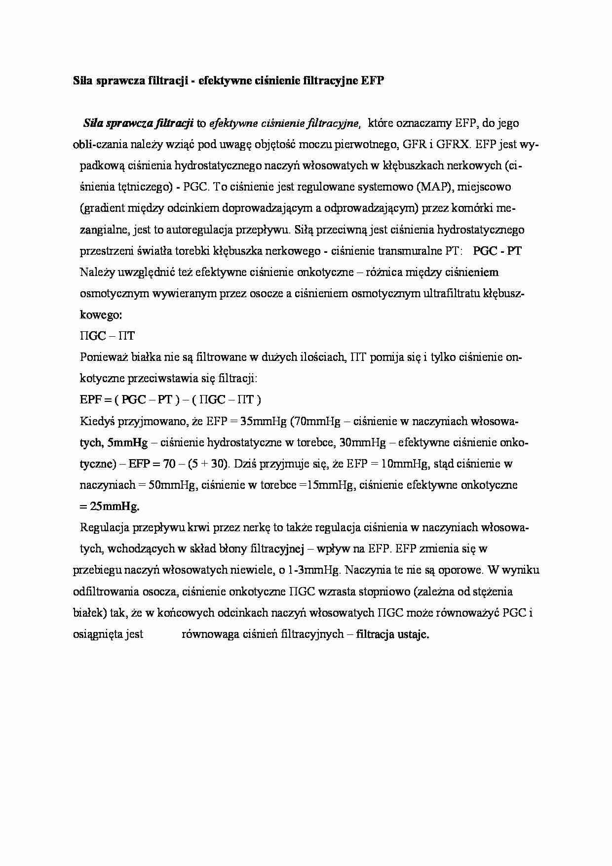 Siła sprawcza filtracji - omówienie - strona 1