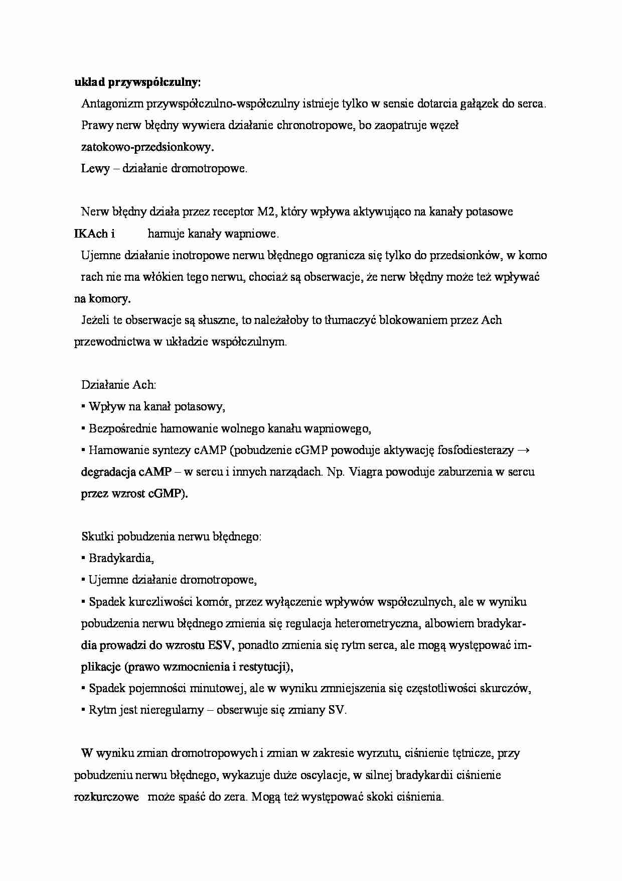 układ przywspółczulny - omówienie - strona 1