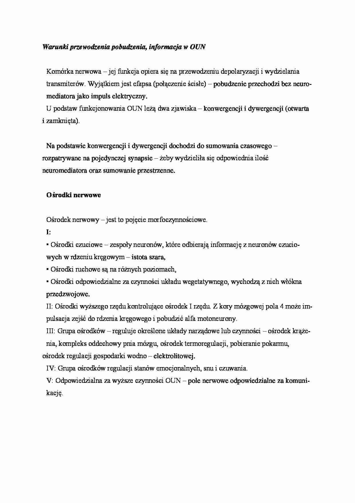 Warunki przewodzenia pobudzenia - omówienie - strona 1