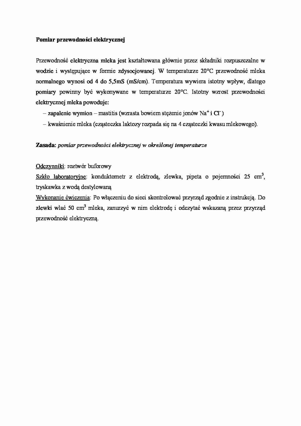 Pomiar przewodności elektrycznej - omówienie - strona 1