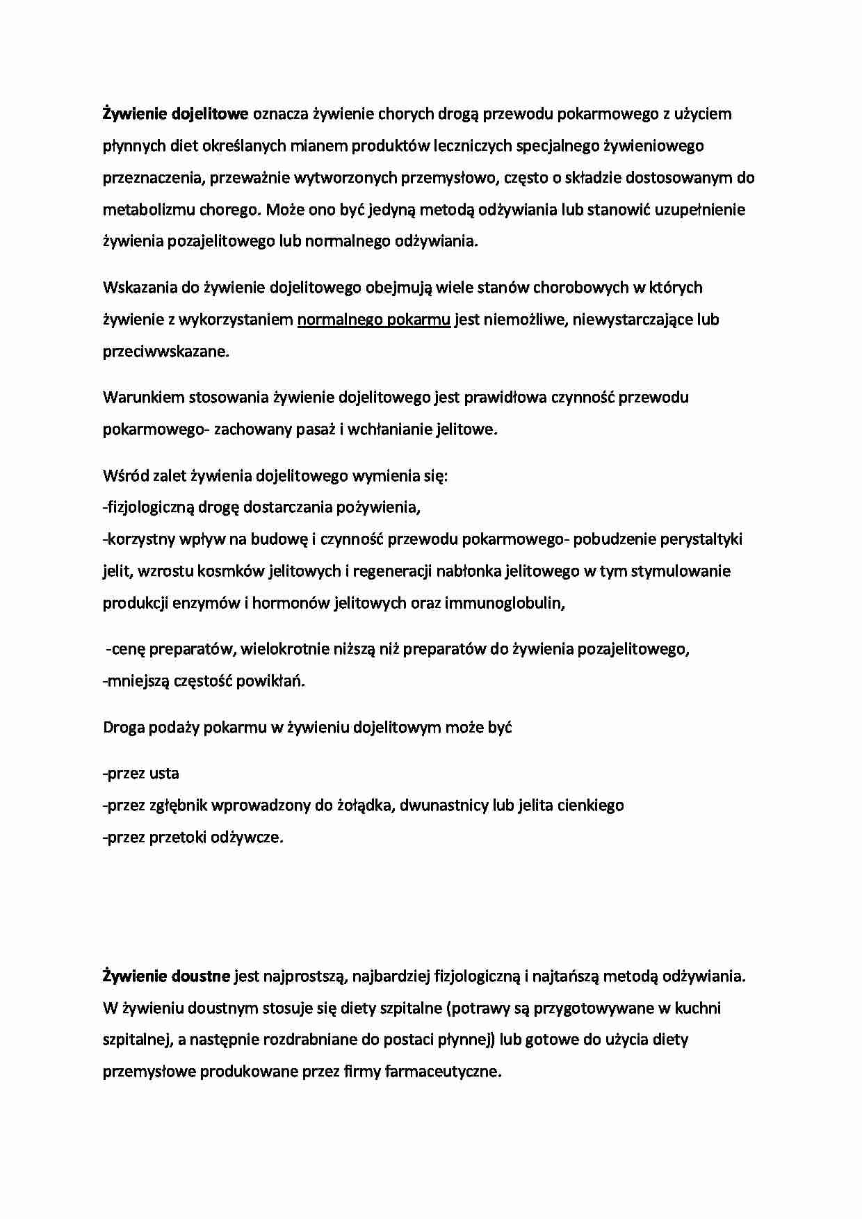 Żywienie dojelitowe - omówienie - strona 1