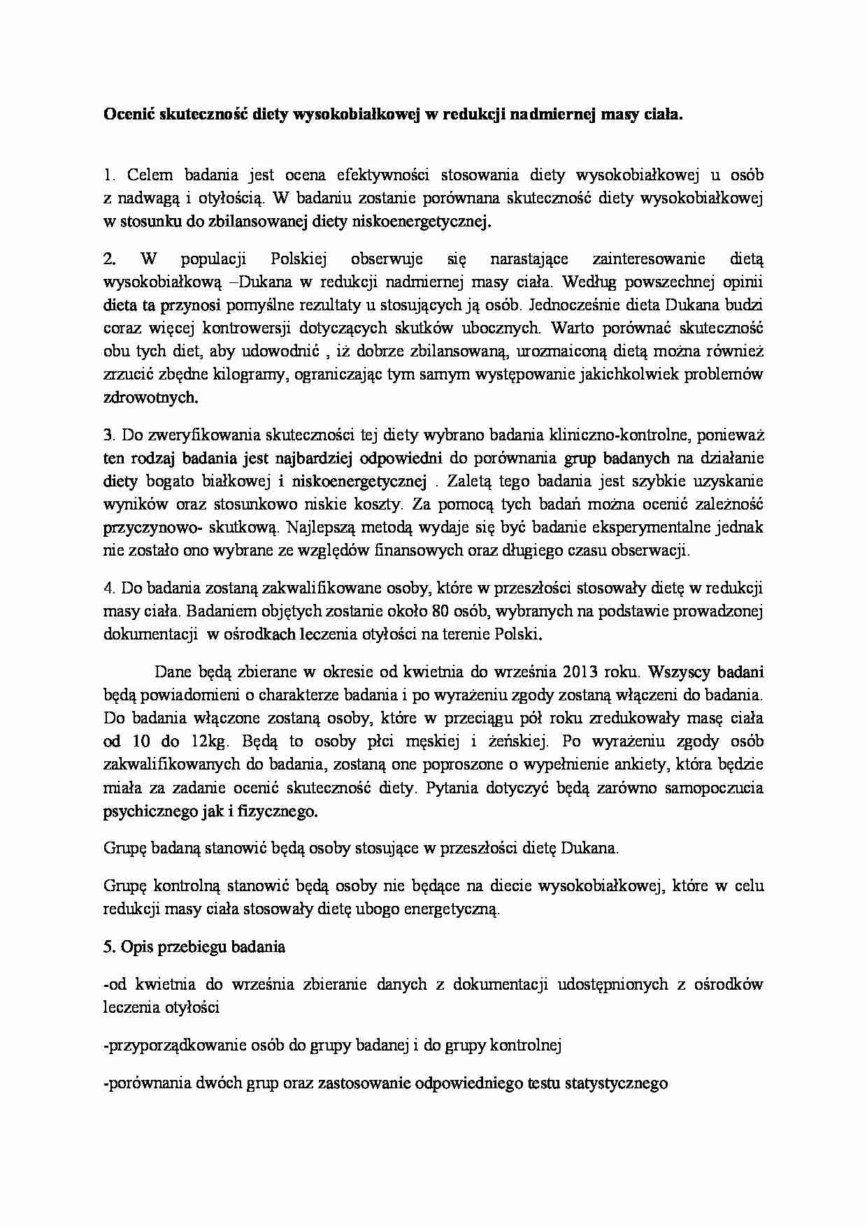 Dieta wysokobiałkowa - omówienie - strona 1