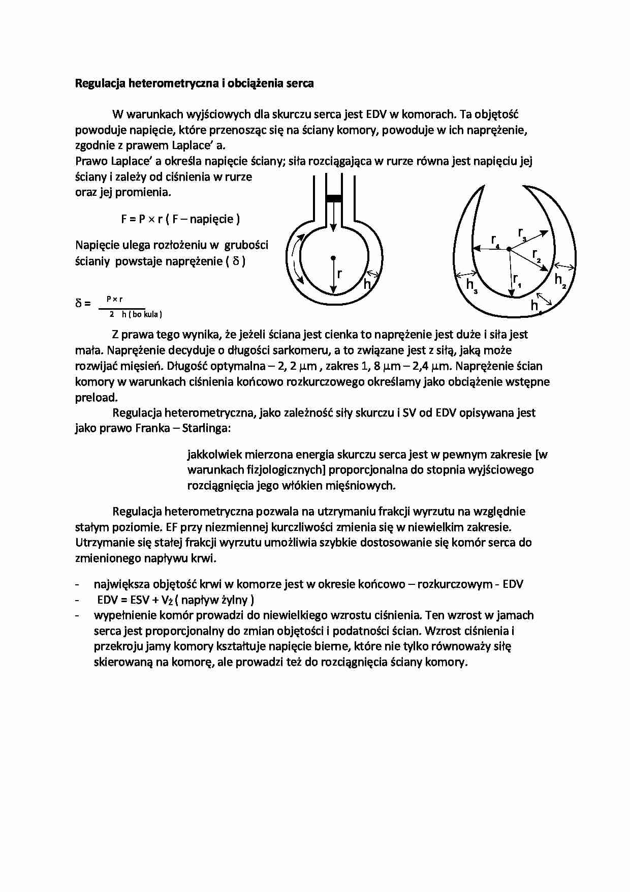 Regulacja heterometryczna i obciążenia serca - omówienie - strona 1