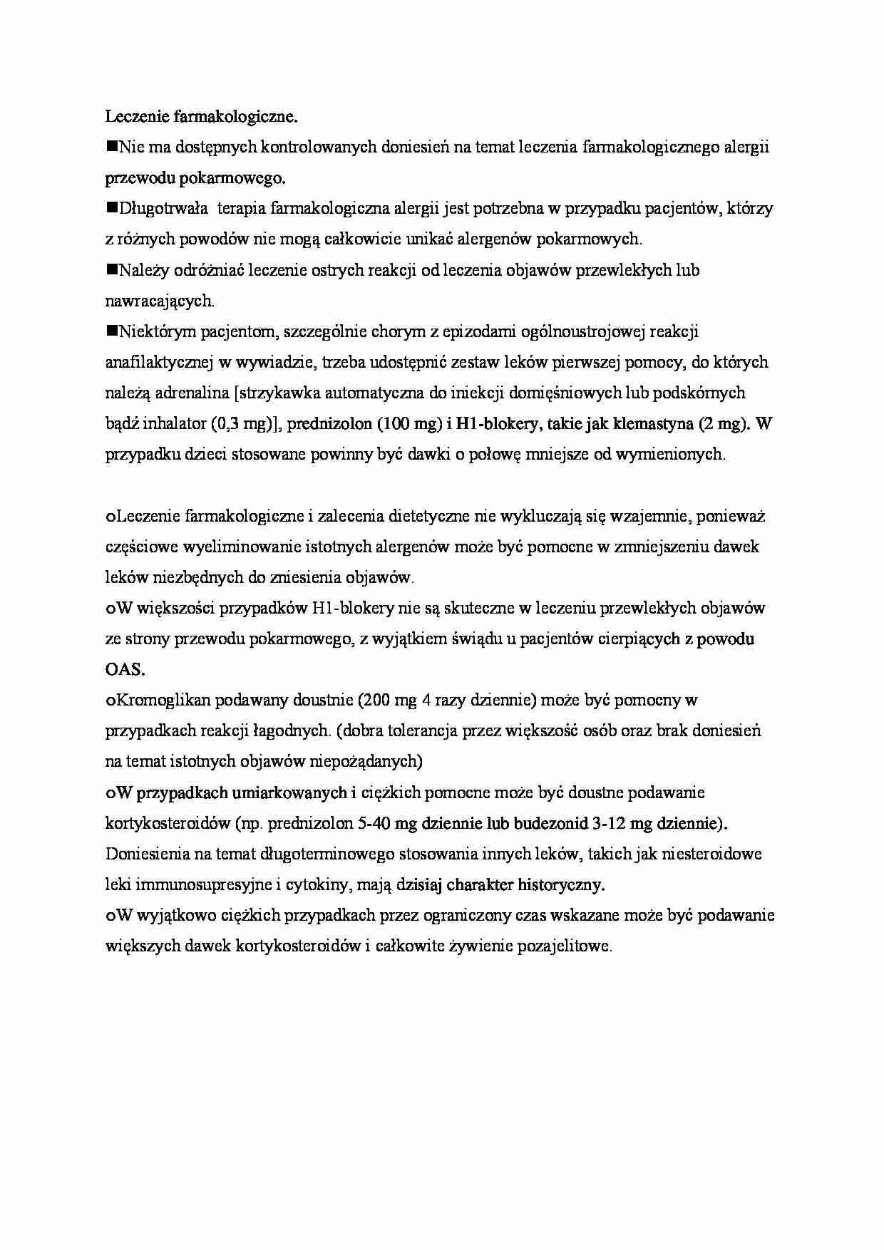 Leczenie farmakologiczne - omówienie - strona 1