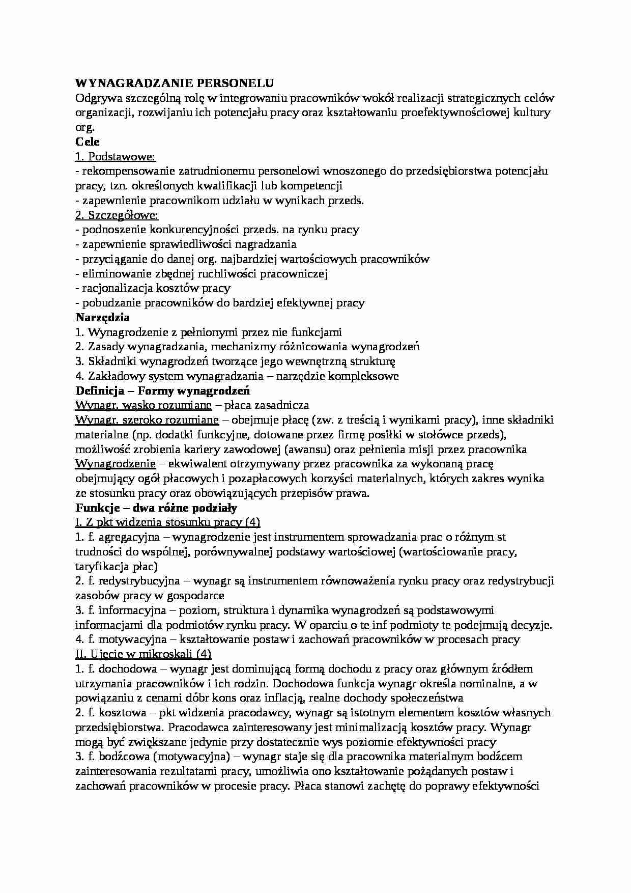 zarządzanie personelem-wykłady - strona 1