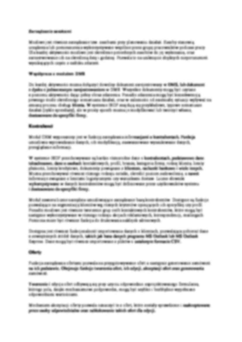 Charakterystyka ogólna CRM - omówienie - strona 3