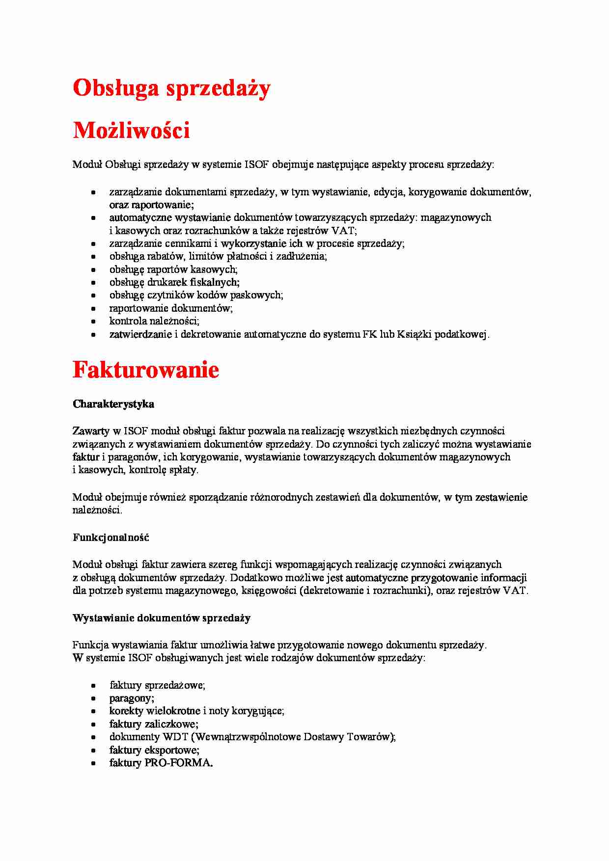 Obsługa sprzedaży - omówienie - strona 1