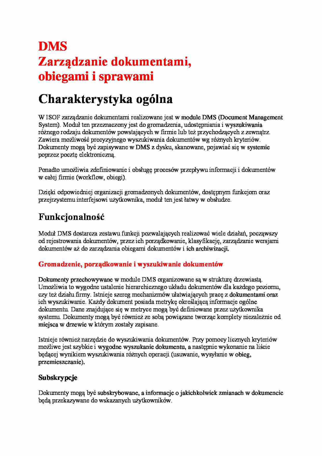 Zarządzanie dokumentami - omówienie - strona 1