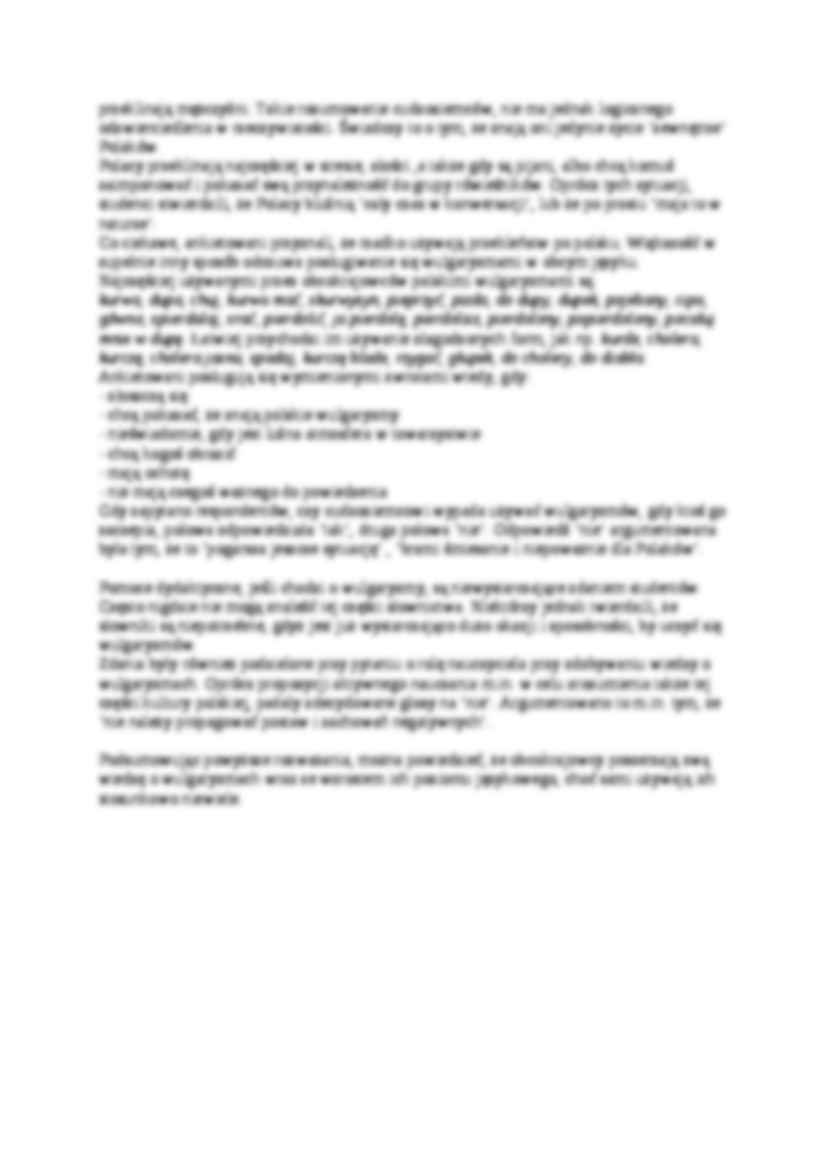 Znajomość polskich wulgaryzmów przez cudzoziemców - wykład - strona 2