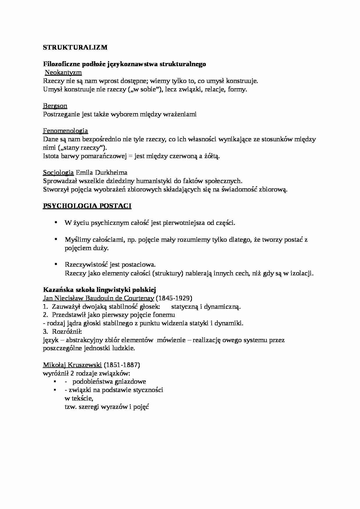 Strukturalizm - wykład - strona 1
