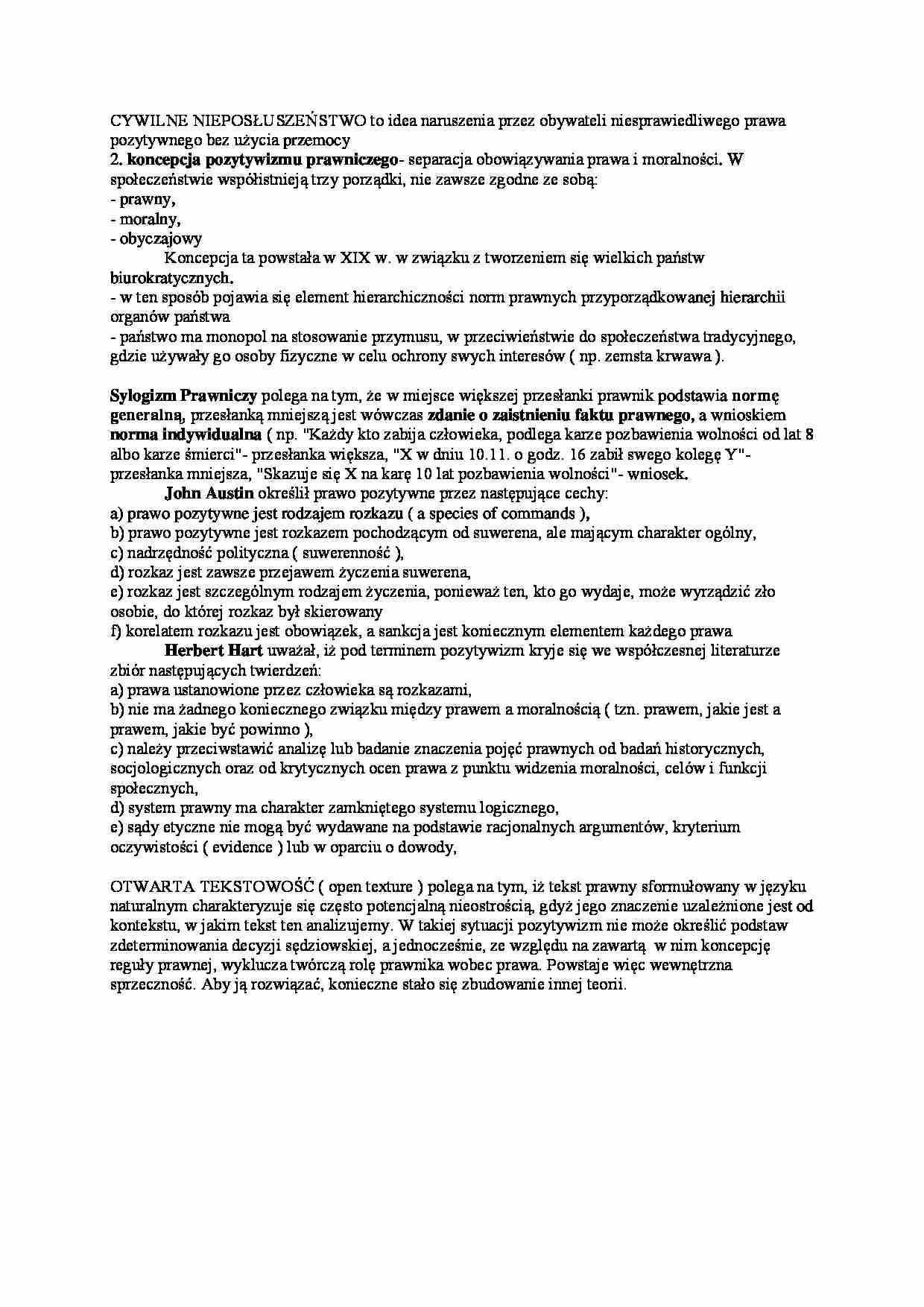 Cywilne nieposłuszeństwo - wykład - strona 1